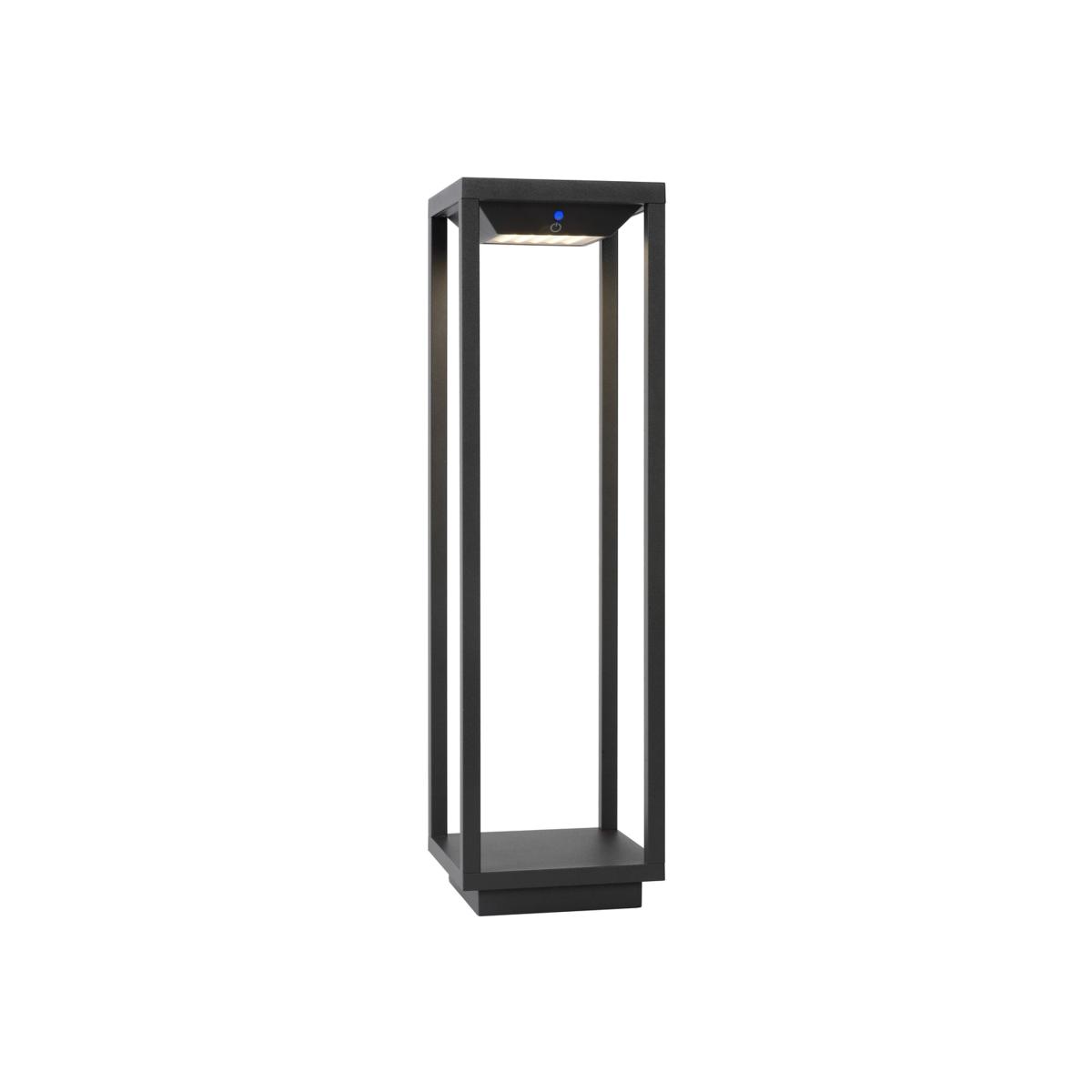 Tenso Solar Modern Bollard Light Outdoor PIR Sensor IP54 - Anthracite
