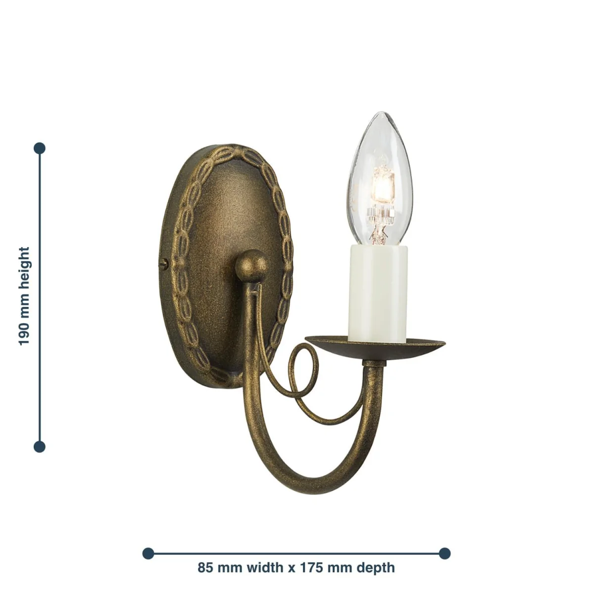 Elstead Lighting Minster Wall Light Black - Black – image 3