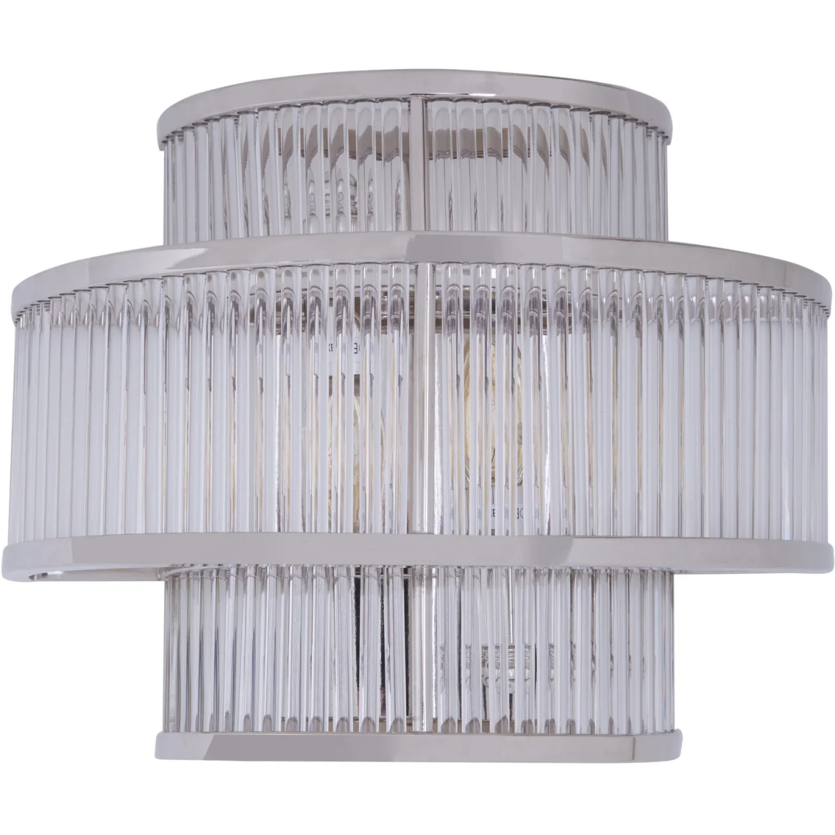 Salasco 3 Tier Nickel Finish Glass Wall Light - Silver – image 2