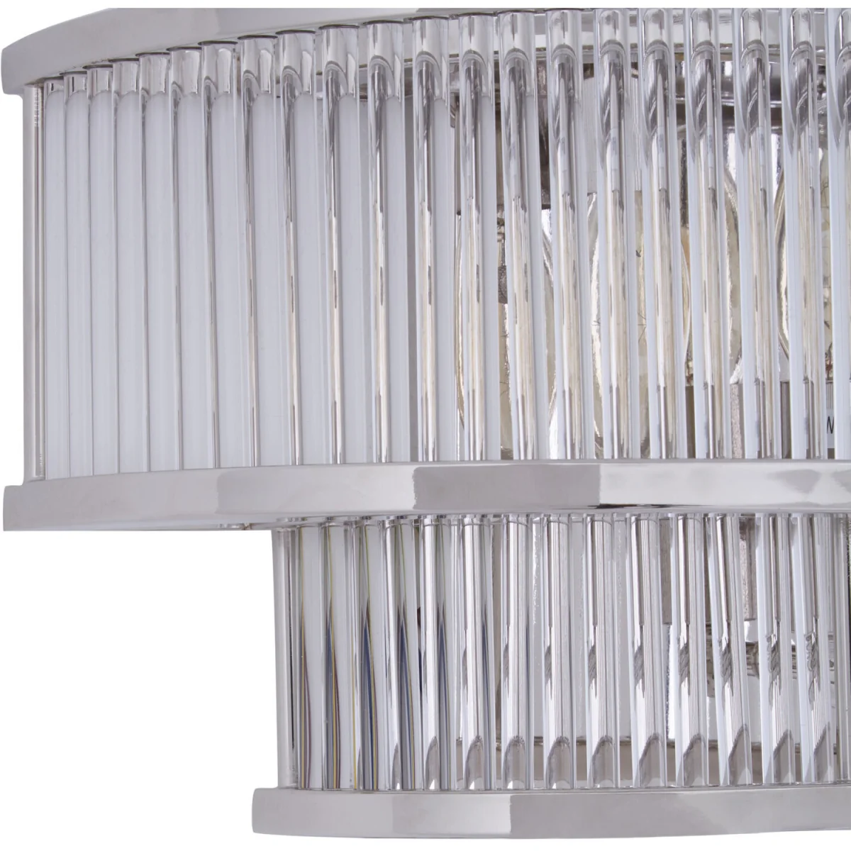 Salasco 3 Tier Nickel Finish Glass Wall Light - Silver – image 3