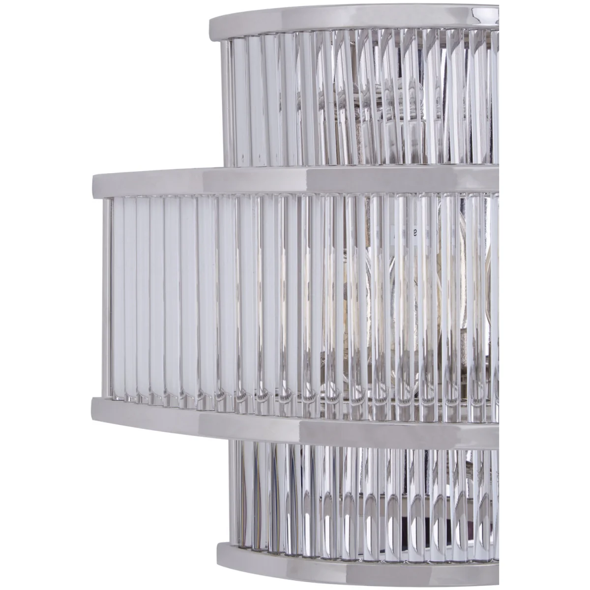 Salasco 3 Tier Nickel Finish Glass Wall Light - Silver – image 4