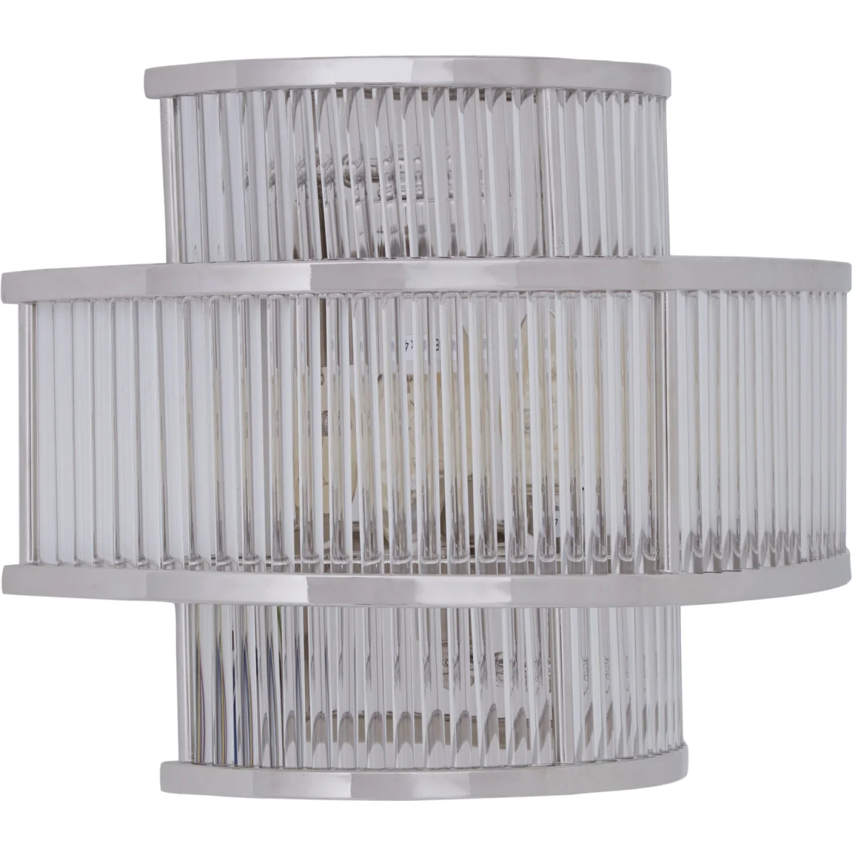 Salasco 3 Tier Nickel Finish Glass Wall Light - Silver – image 5