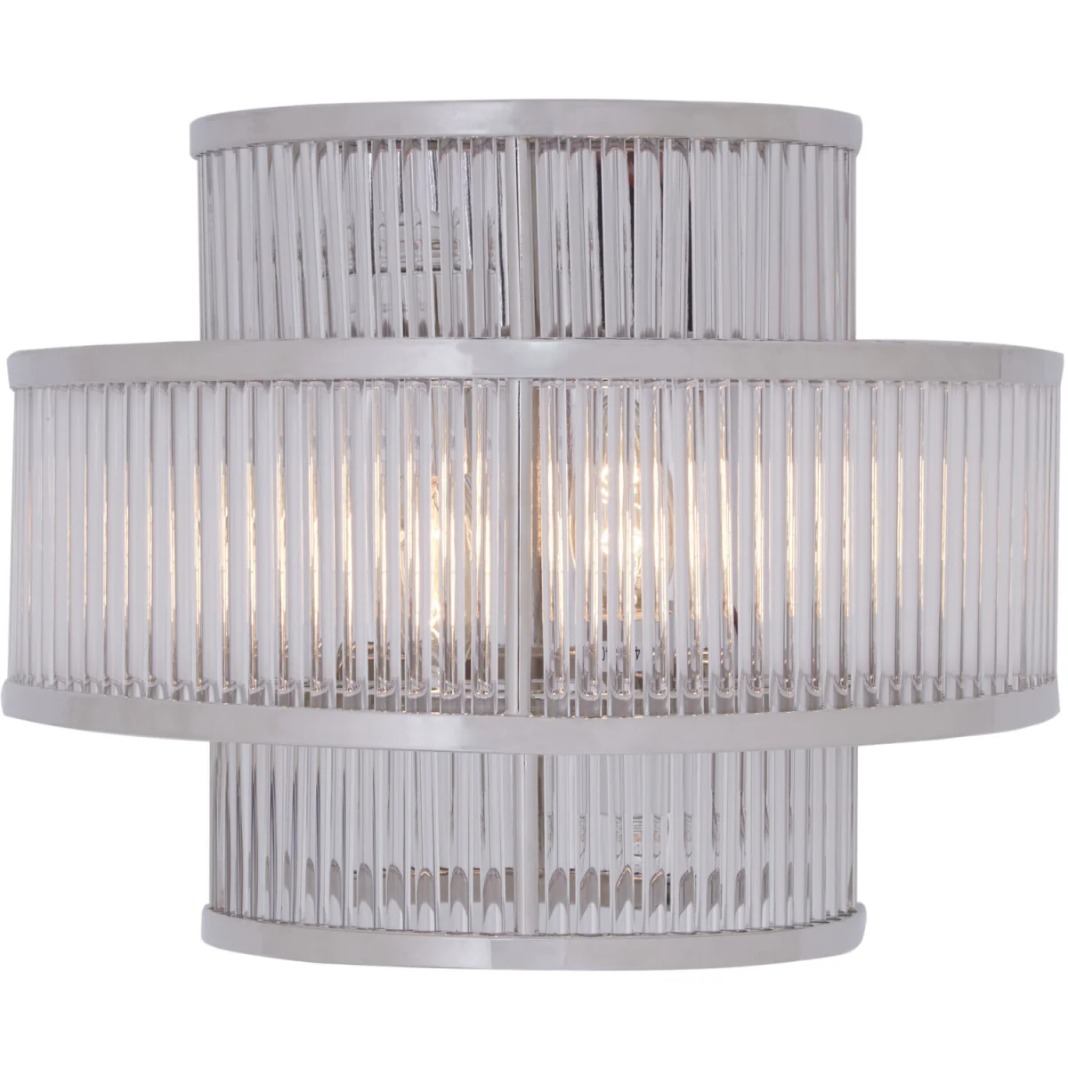 Salasco 3 Tier Nickel Finish Glass Wall Light - Silver – image 6