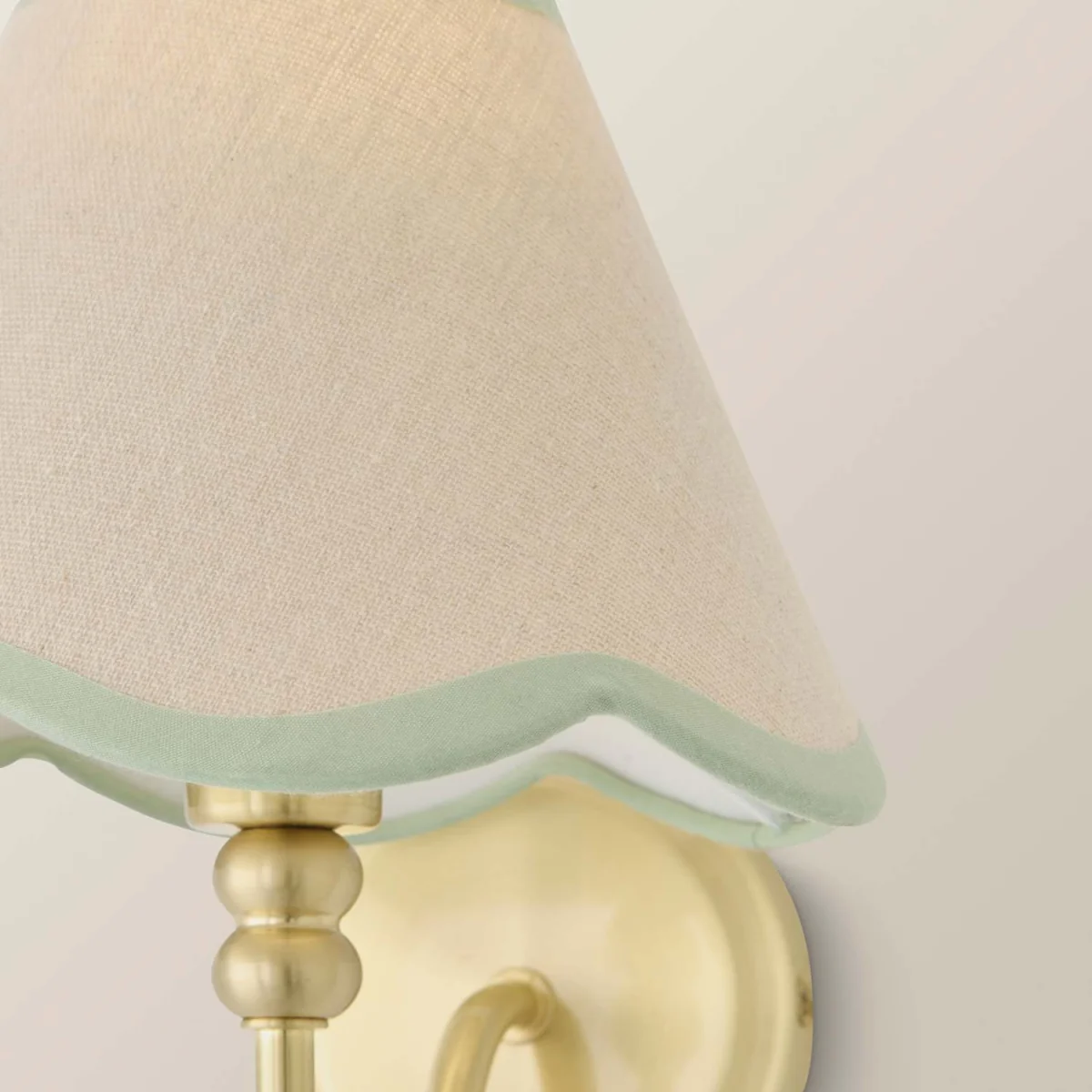 Binky Rechargeable Wall Light with Trim Scallop Shade - Sage Green – image 5