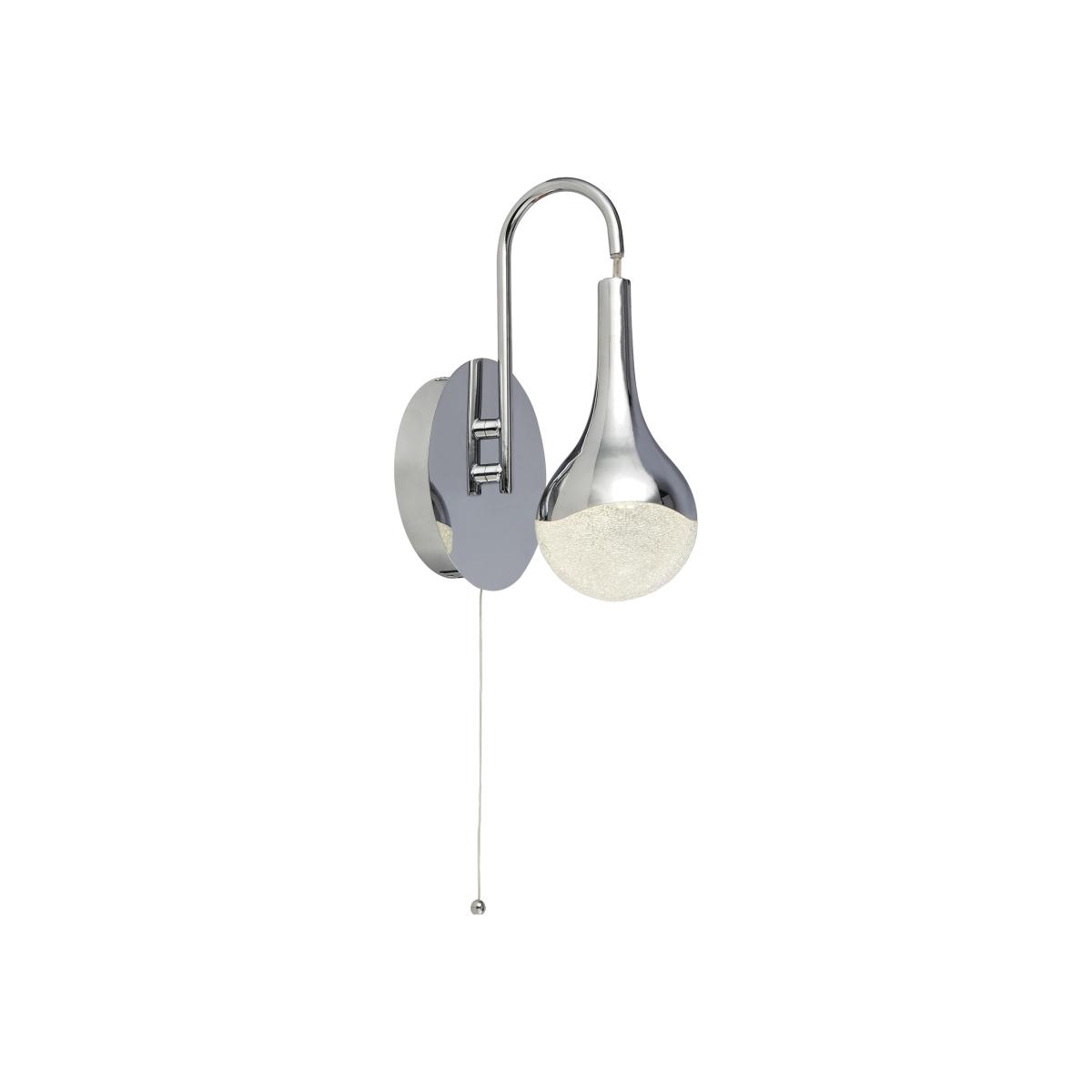 Campeche Chrome Teardrop LED Wall Light - Silver – image 1