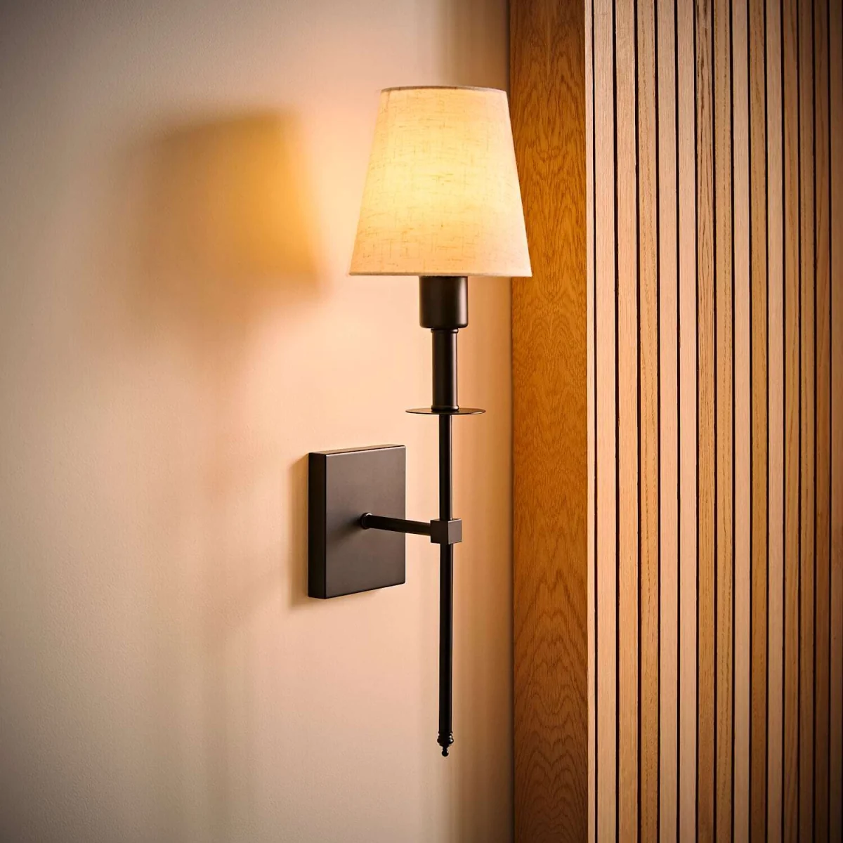 Kincaid Pair Rechargeable Easy Fit Wall Light with Fabric Shade - Black / 1.38kg / 1 – image 3