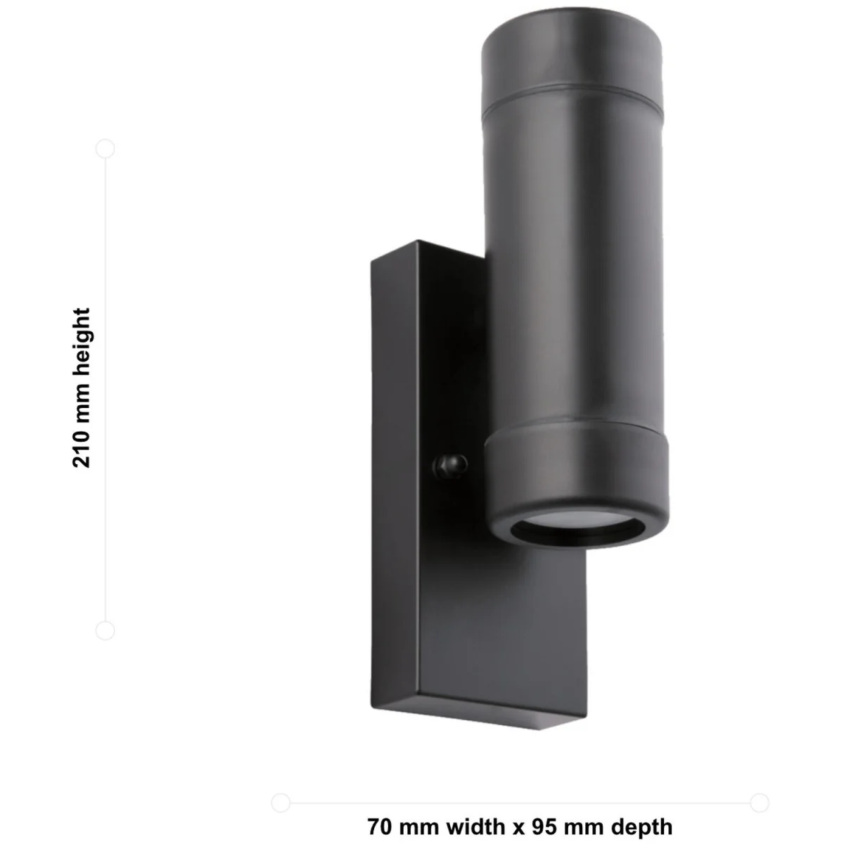 Set Of 2 Gale Polypropylene Coastal Dusk Dawn Wall Lights - Black & Clear – image 6
