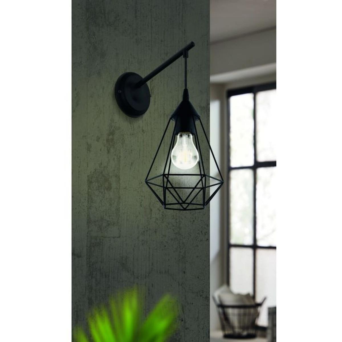 Tarbes Geometric industrial wall lamp - Black – image 2