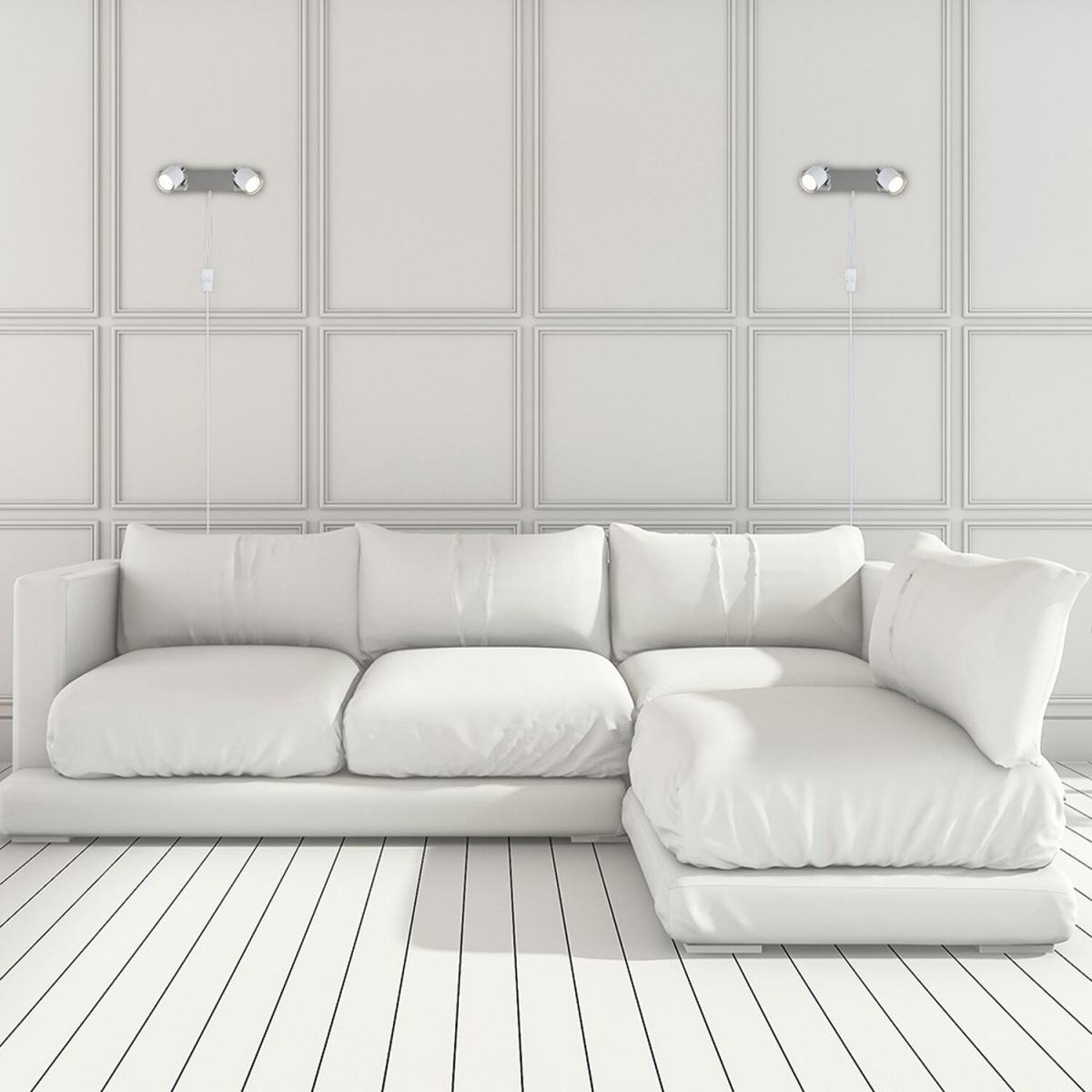 Benton Twin White Indoor Wall Spotlight - White – image 2