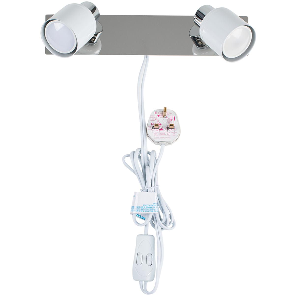 Benton Twin White Indoor Wall Spotlight - White – image 4