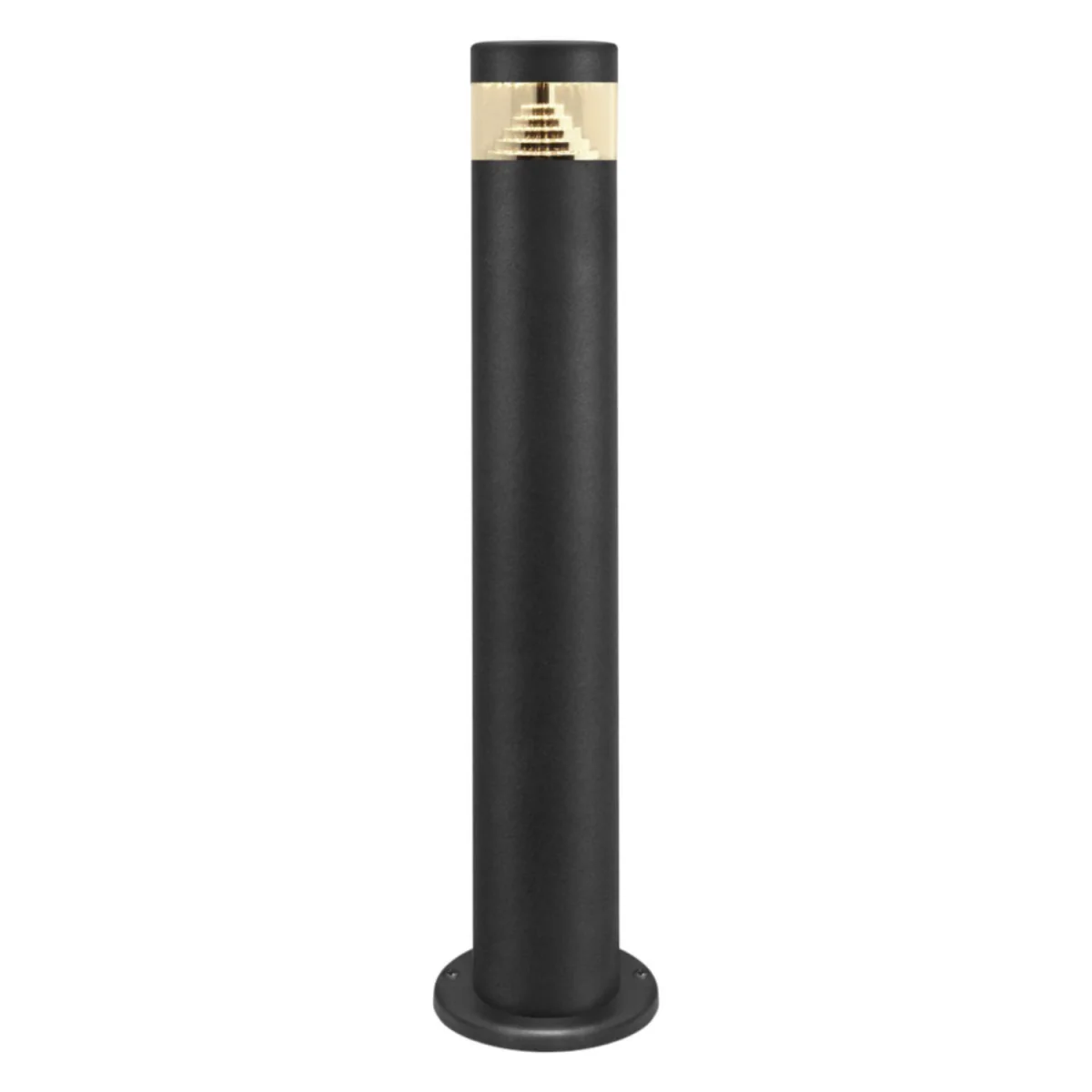 Pyramid Black Led Outdoor 50cm Post Light - Black & Clear – image 2