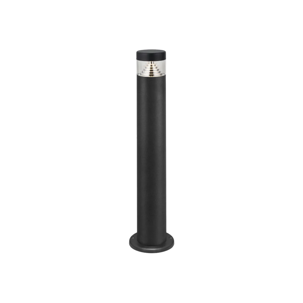 Pyramid Black Led Outdoor 50cm Post Light - Black & Clear – image 1