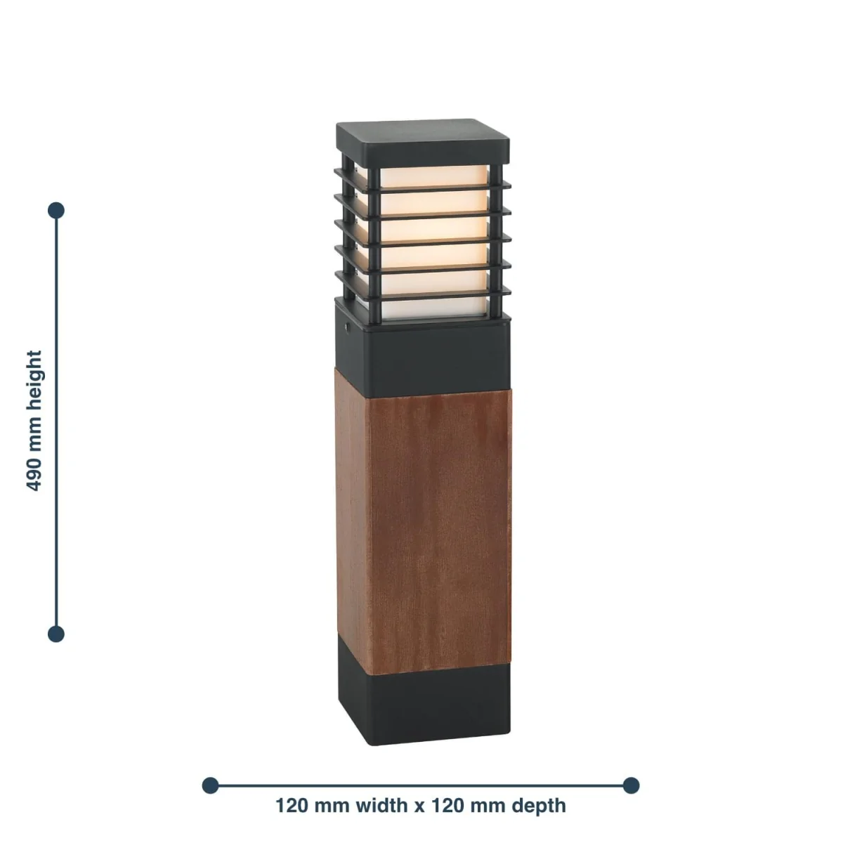 Halmstad Bollard Light Black - Black – image 4