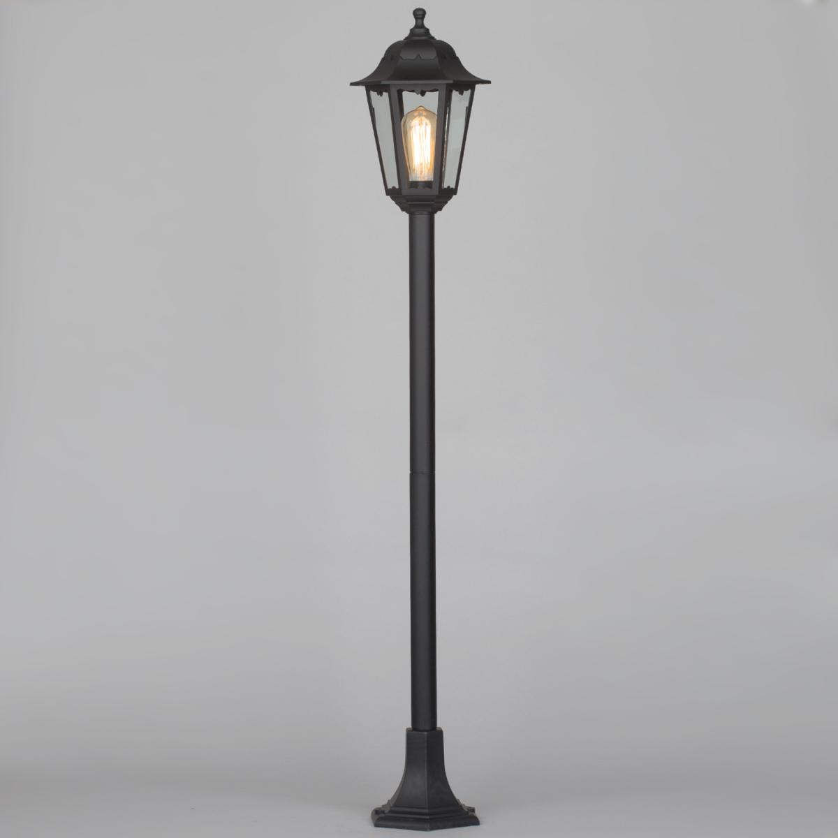 Neri Outdoor Tall Post Lantern Pedestal - Black – image 2