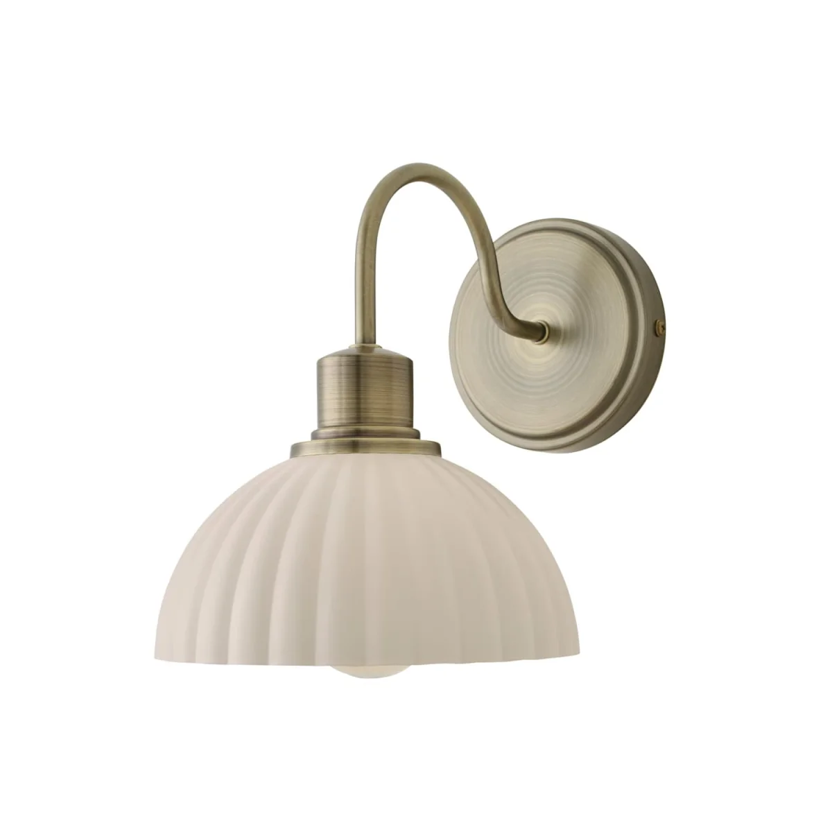 Bourton Pair Wall Light with Ribbed Dome Shade - Brushed Gold / 4W / Metal / 2 – image 6