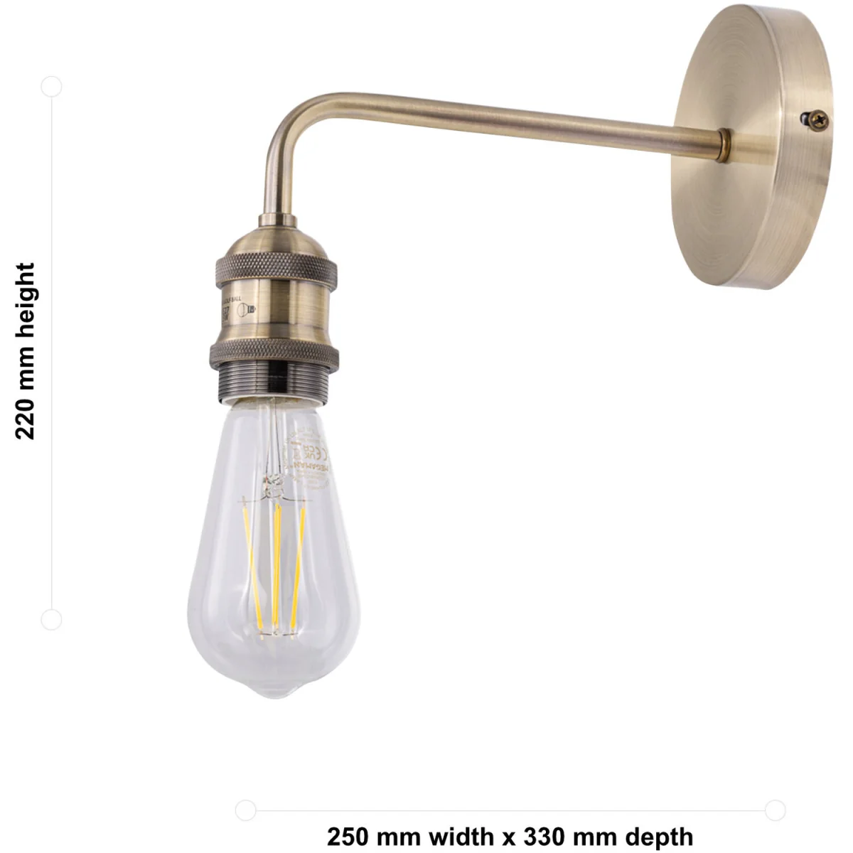 Isaac Antique Brass Wall Lamp - Antique Brass – image 8