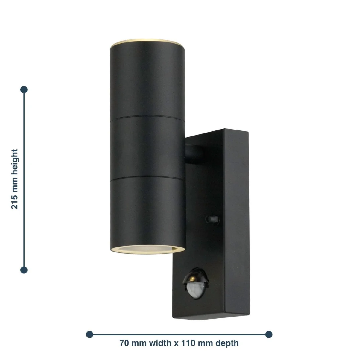 Blaze 2lt Outdoor Wall Washer Light - Black And Clear Glass – image 2