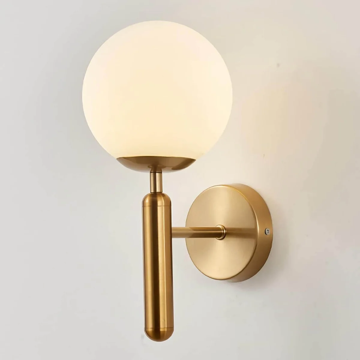 Wall Light Gold Sconce Globe E27 - Gold – image 1