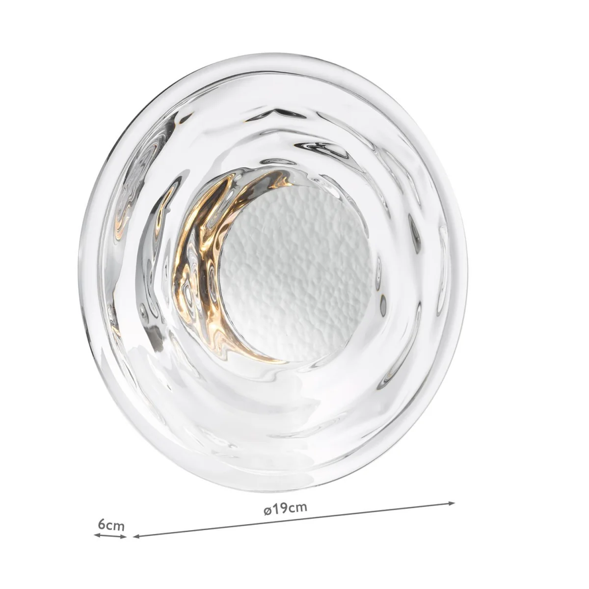 Dewey LED Wall Light Textured Glass Chrome – image 3