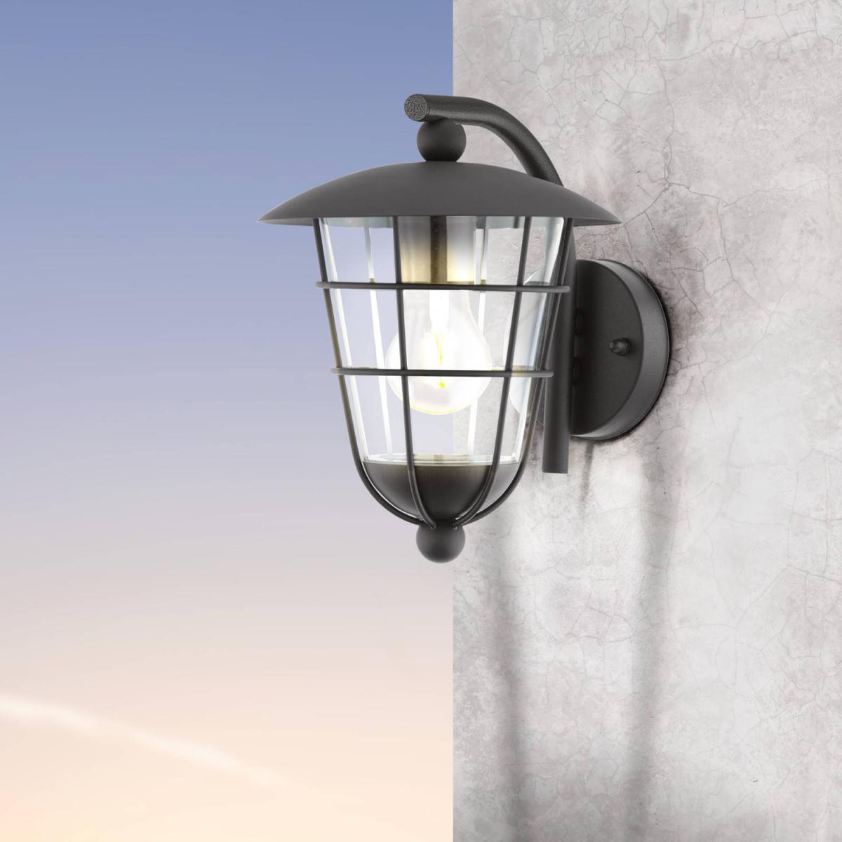 EGLO PULFERO Black Lantern Wall Light - Black – image 2