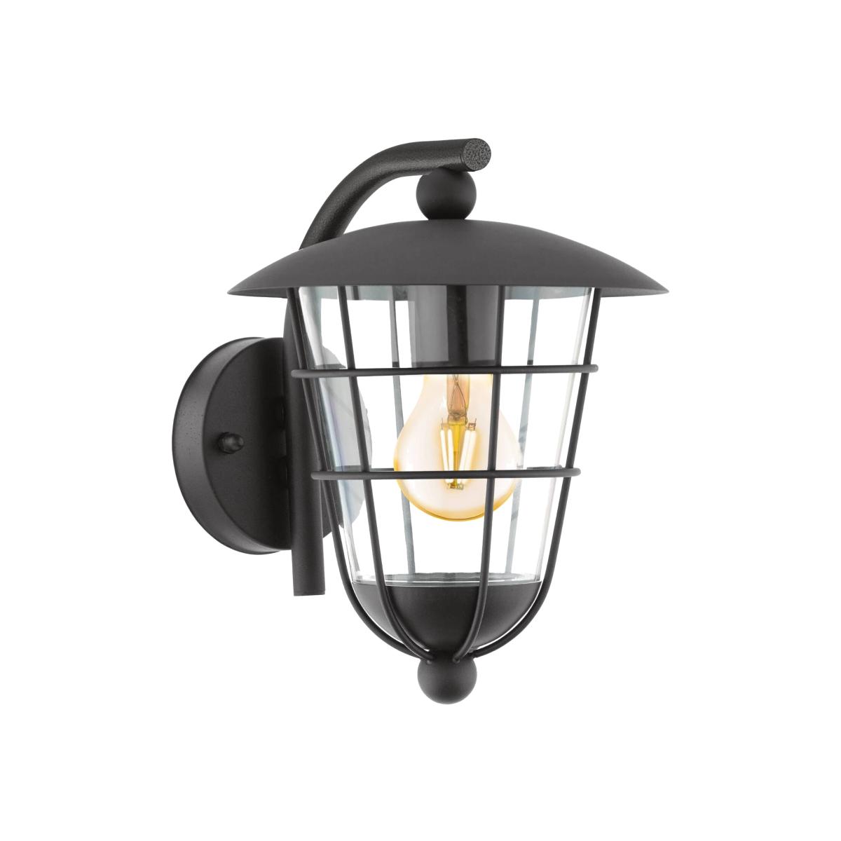 EGLO PULFERO Black Lantern Wall Light - Black – image 1