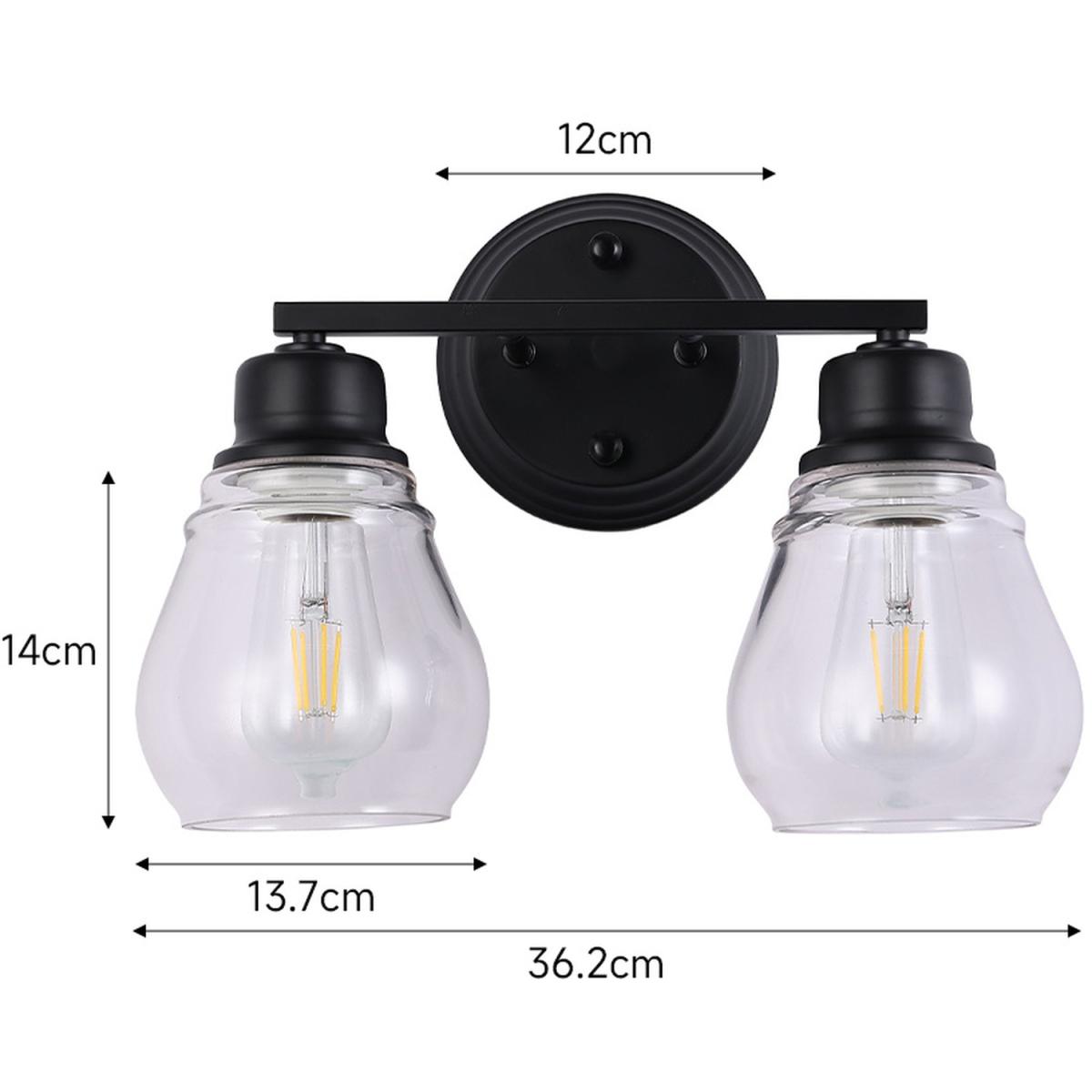 Matte Black Wall Light Entryway Hallway Porch Decor Lighting - Black / 2.5kg – image 4