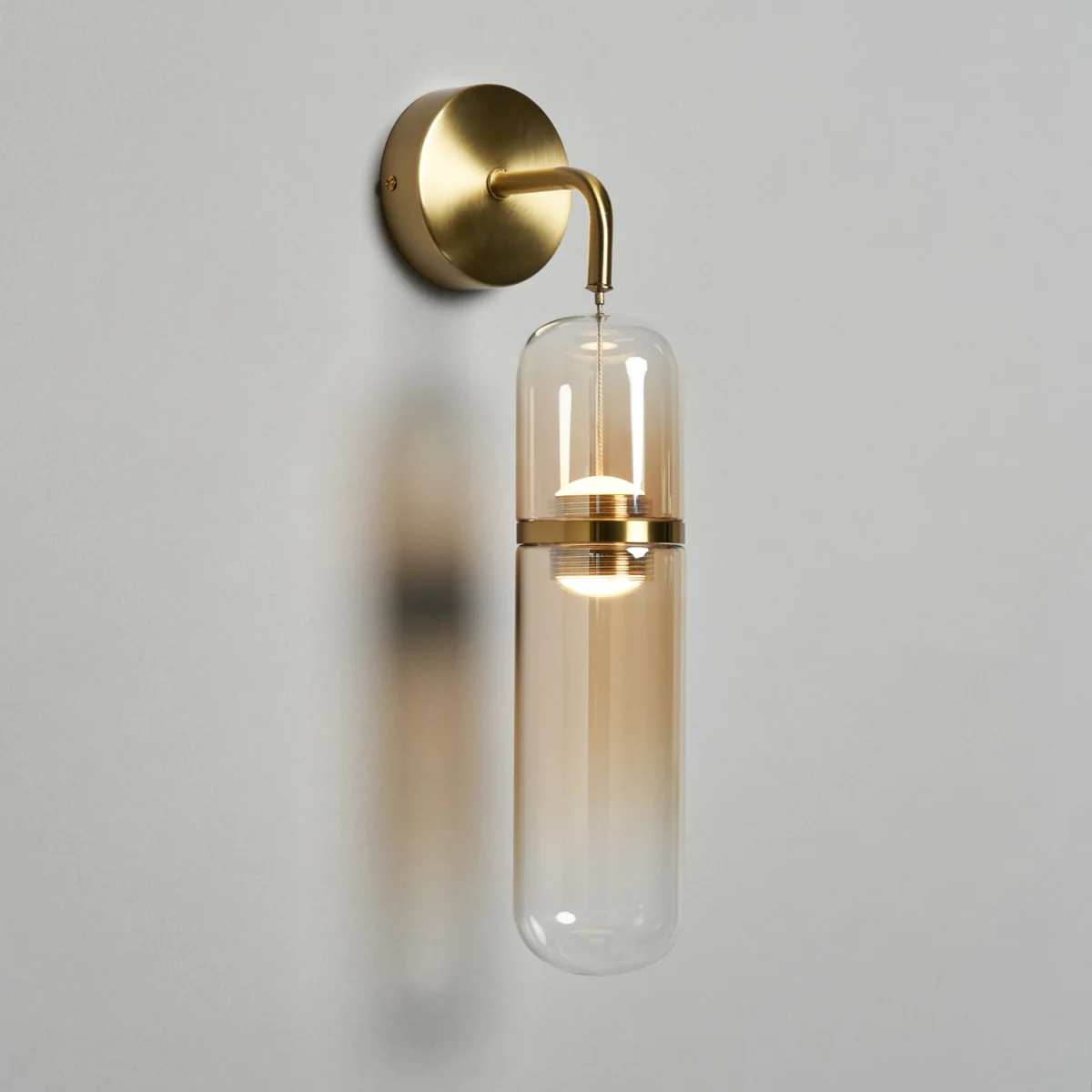 Visconte Bjorn LED Glass Wall Light - Satin Brass – image 2