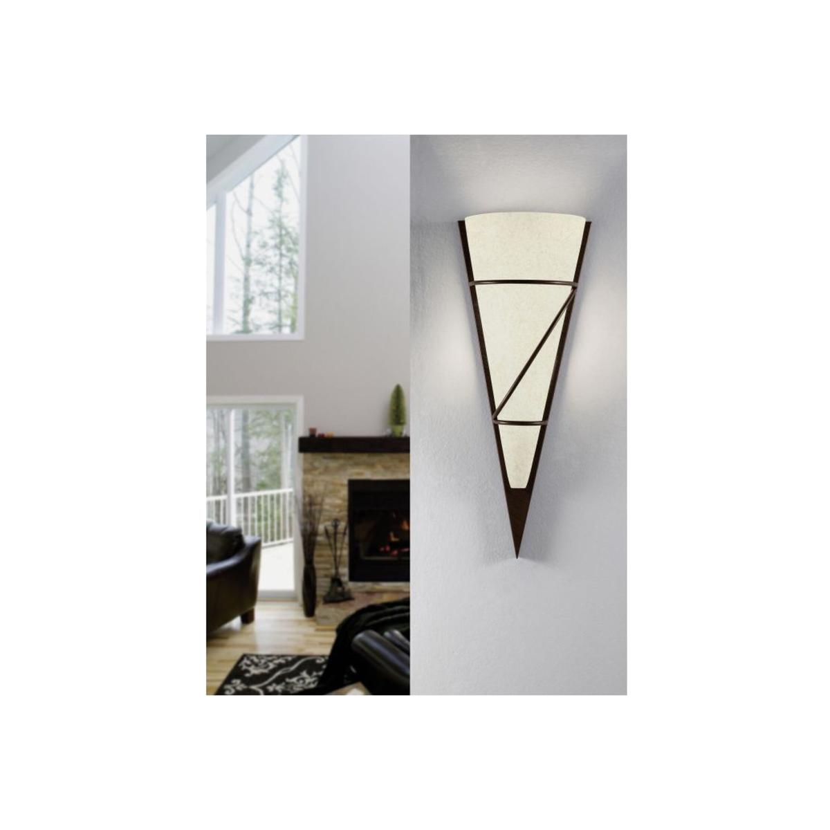 Pascal 1 Triangular wall light in antique-brown steel - Bronze – image 1