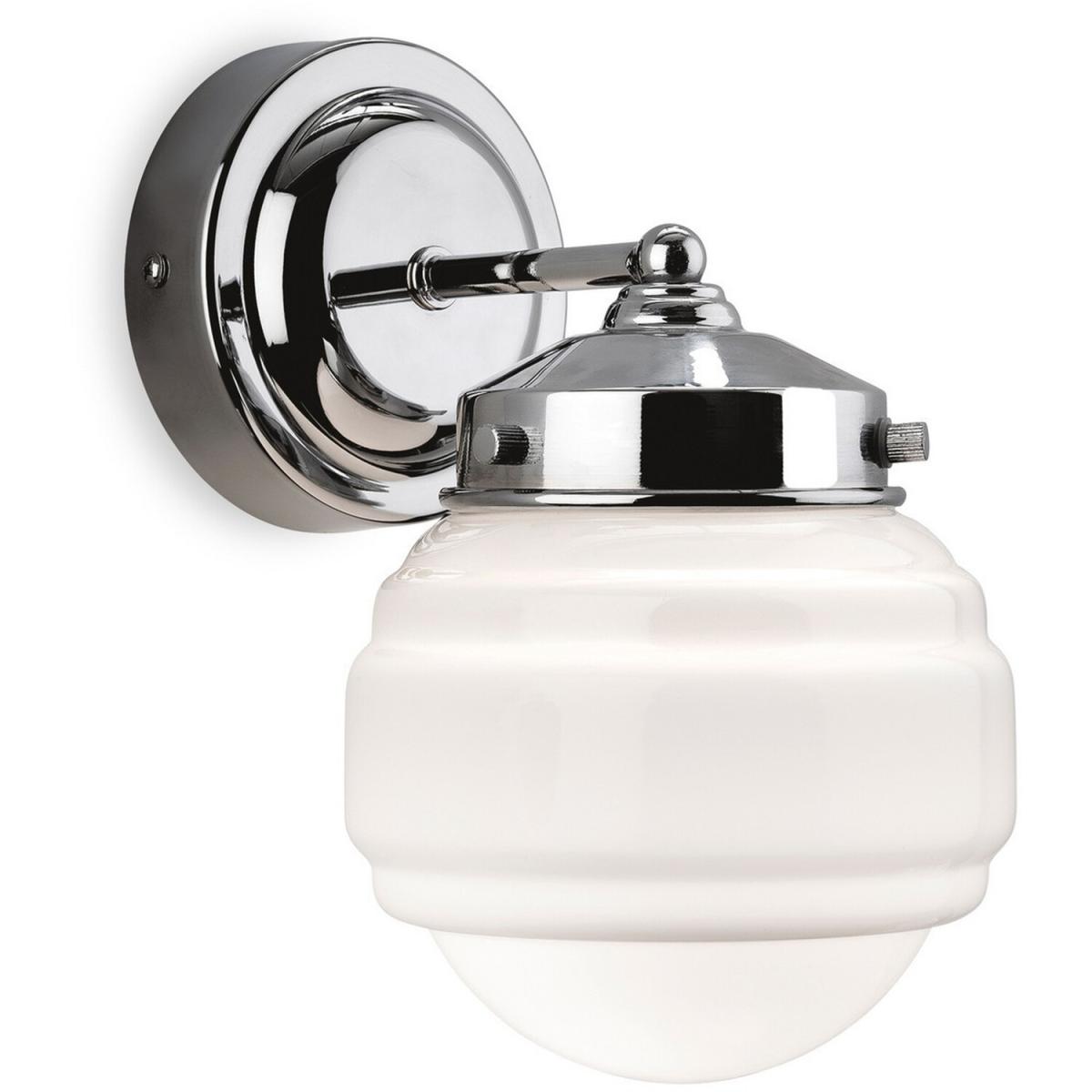 Art 1 Light Bathroom Indoor Wall Light Chrome IP44 E27 - Chrome – image 2