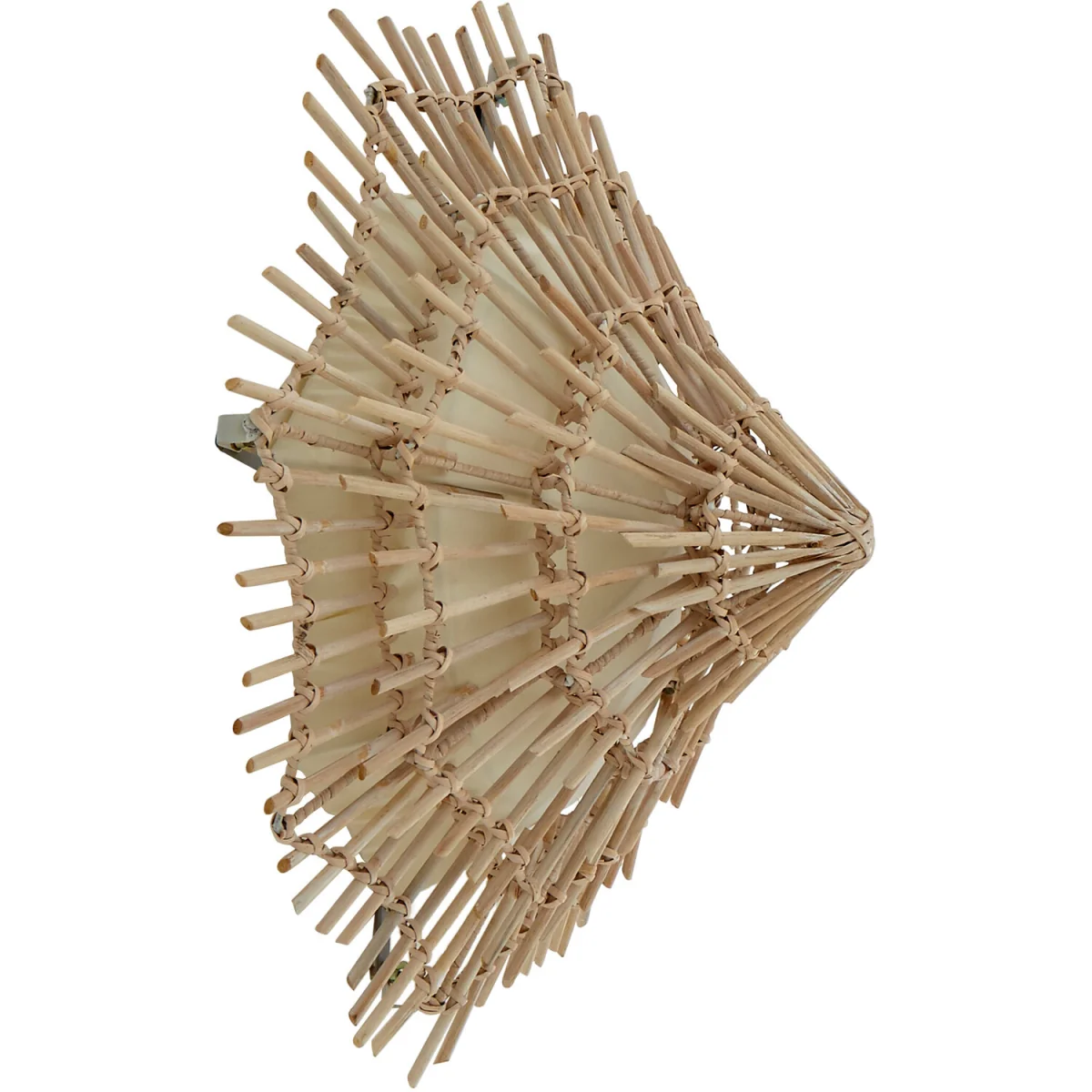 Hestina Small Woven Rattan Wall Light - Brown – image 2