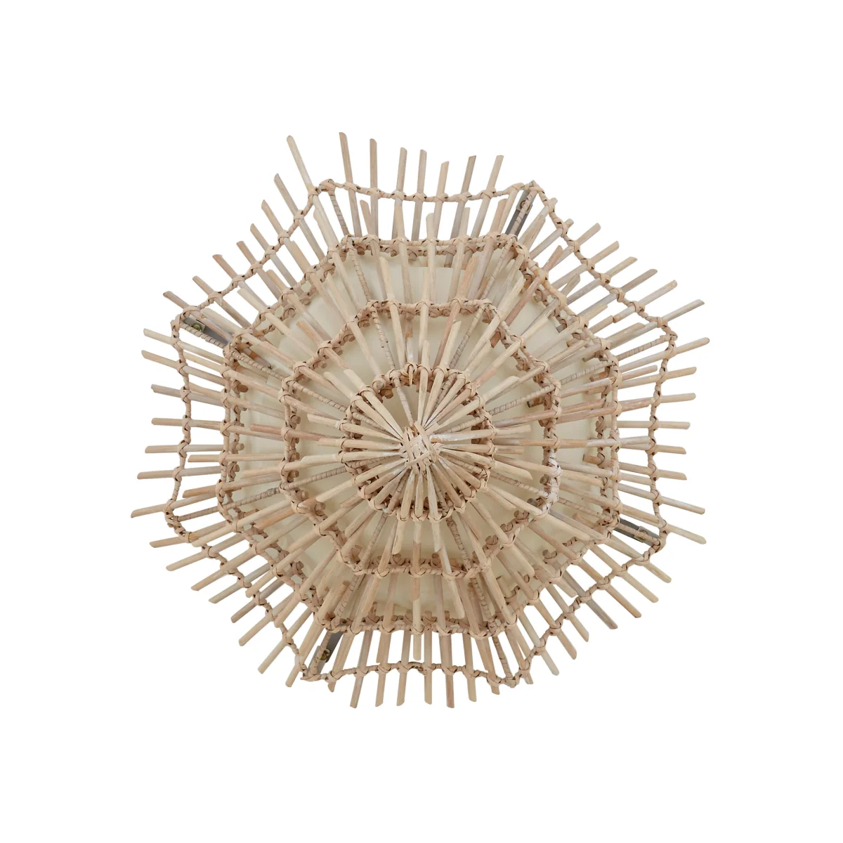 Hestina Small Woven Rattan Wall Light - Brown – image 1