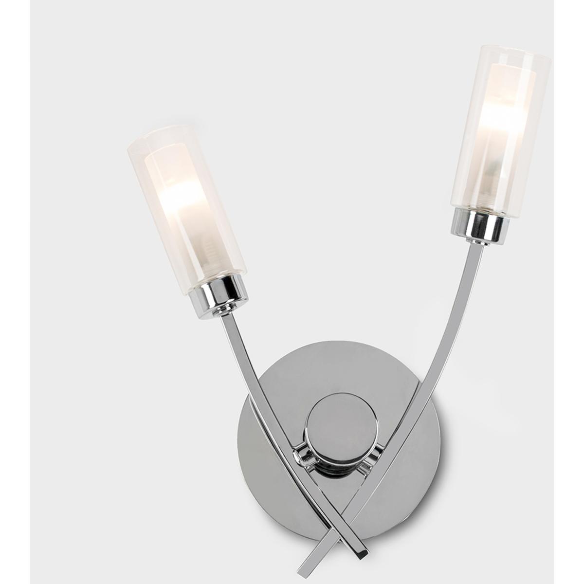 Claudia Twin 2 Way Silver Indoor Wall Light - Silver – image 4