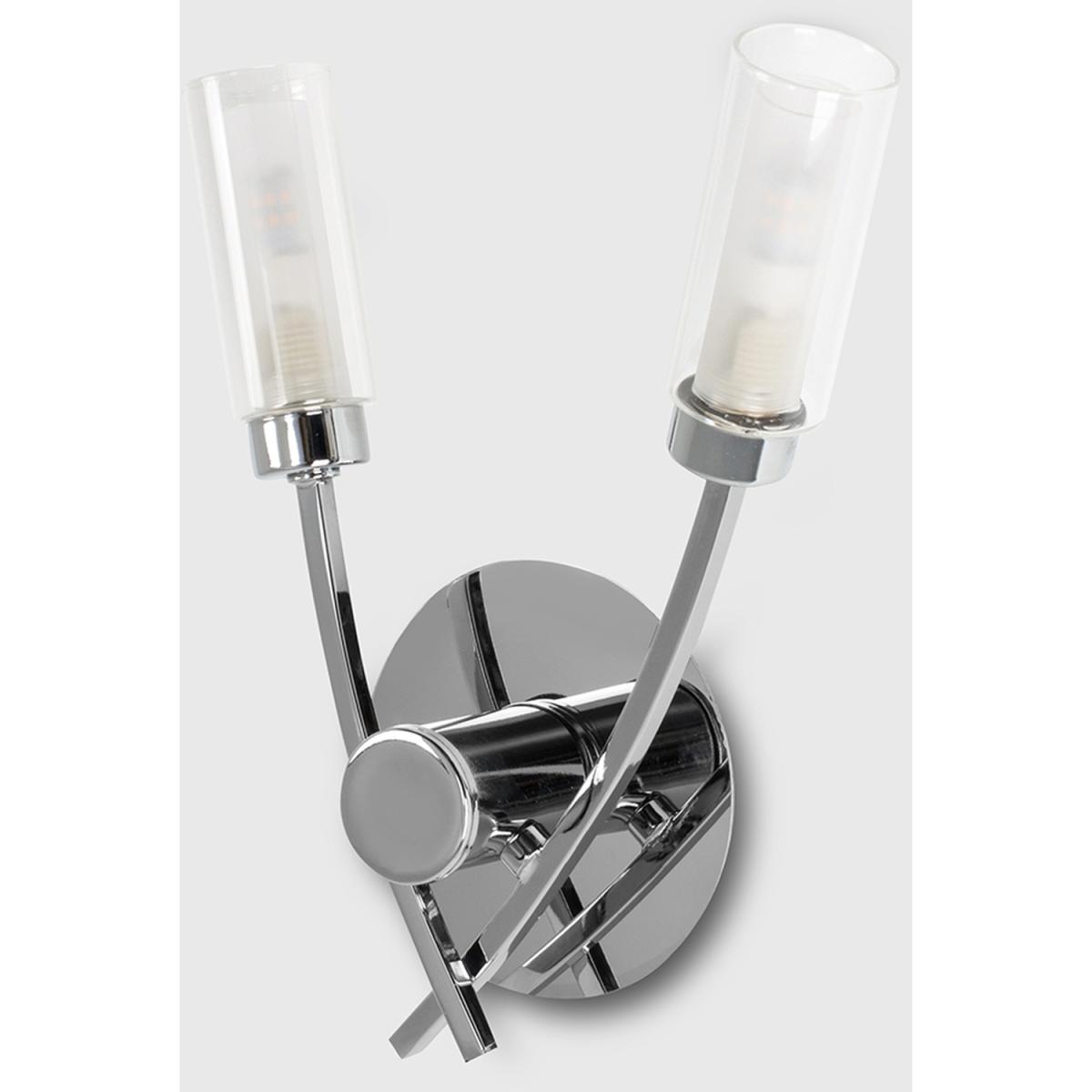 Claudia Twin 2 Way Silver Indoor Wall Light - Silver – image 5