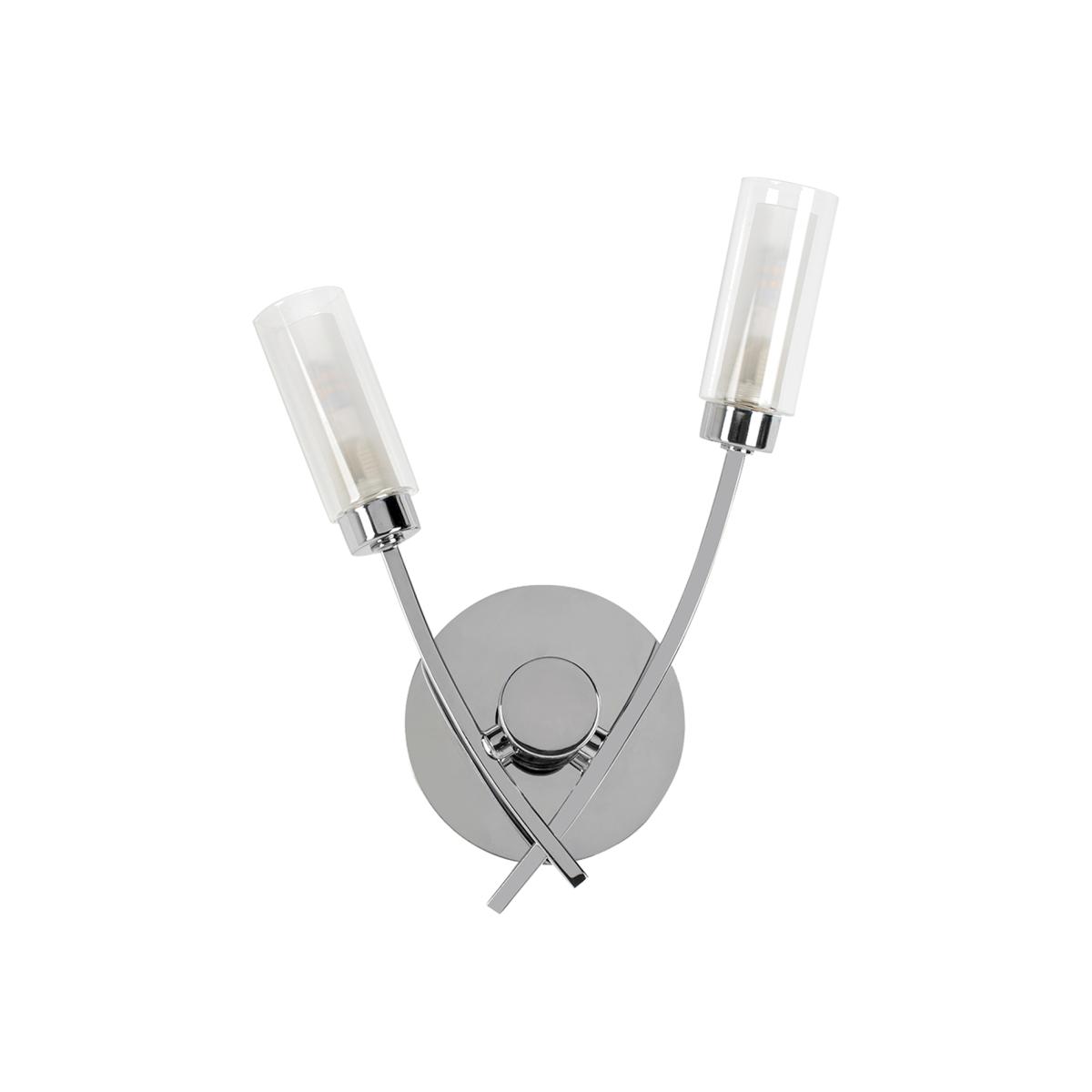 Claudia Twin 2 Way Silver Indoor Wall Light - Silver – image 1