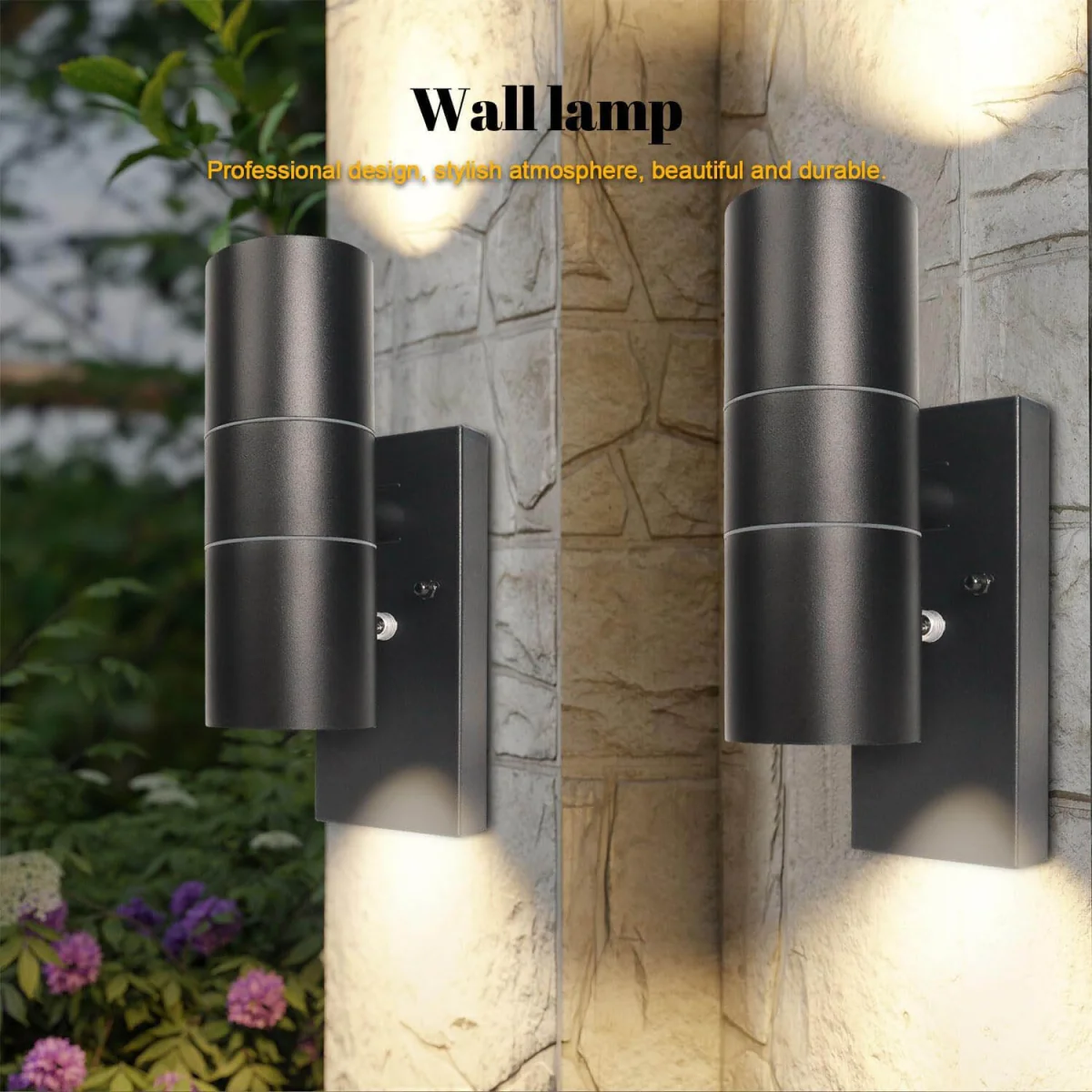 Wall Light Black 2 Bulbs - Black – image 2