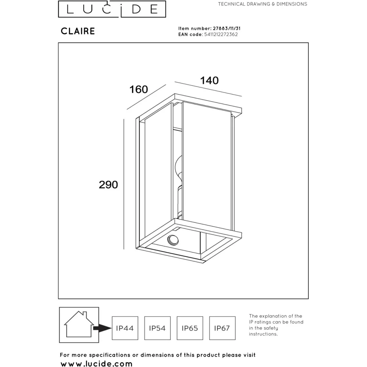 CLAIRE Wall Light White - White – image 5