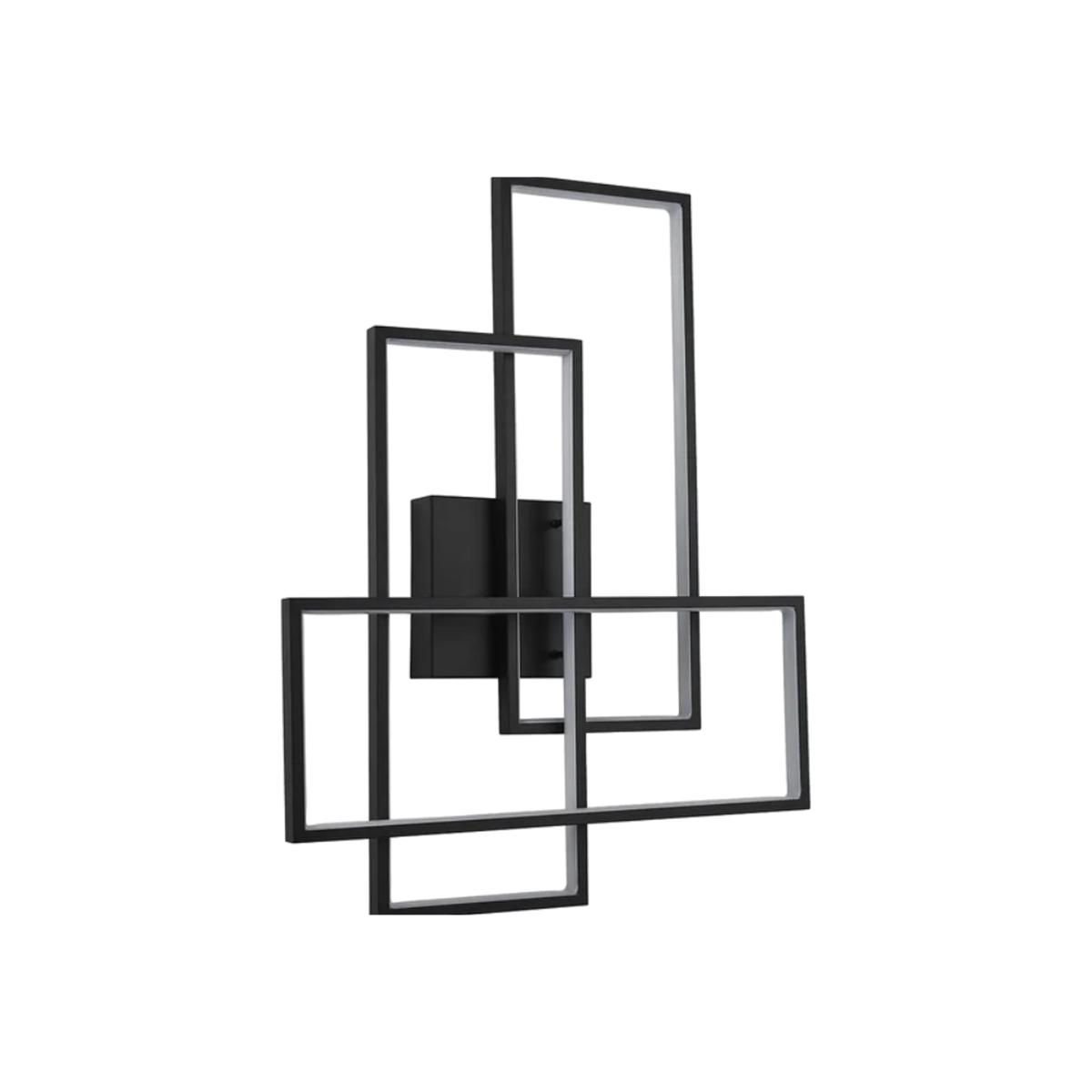 LED Black Wall Light - Black