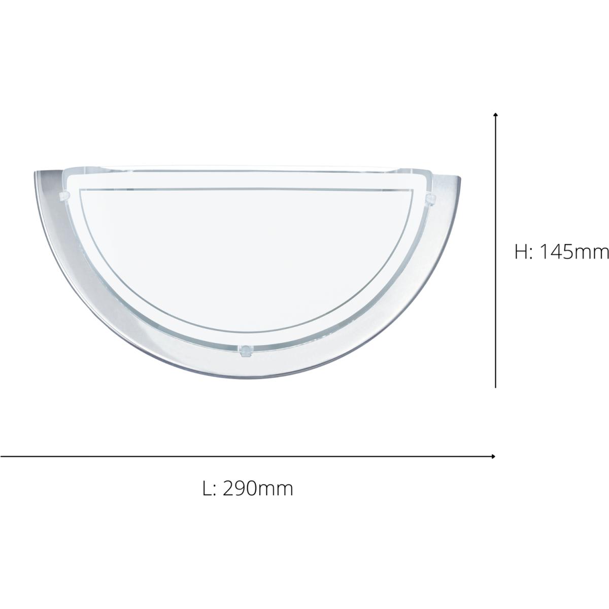 Eglo Planet 1 Chrome And White Metal And Glass Semi Sphere Flush Wall Light - White – image 2