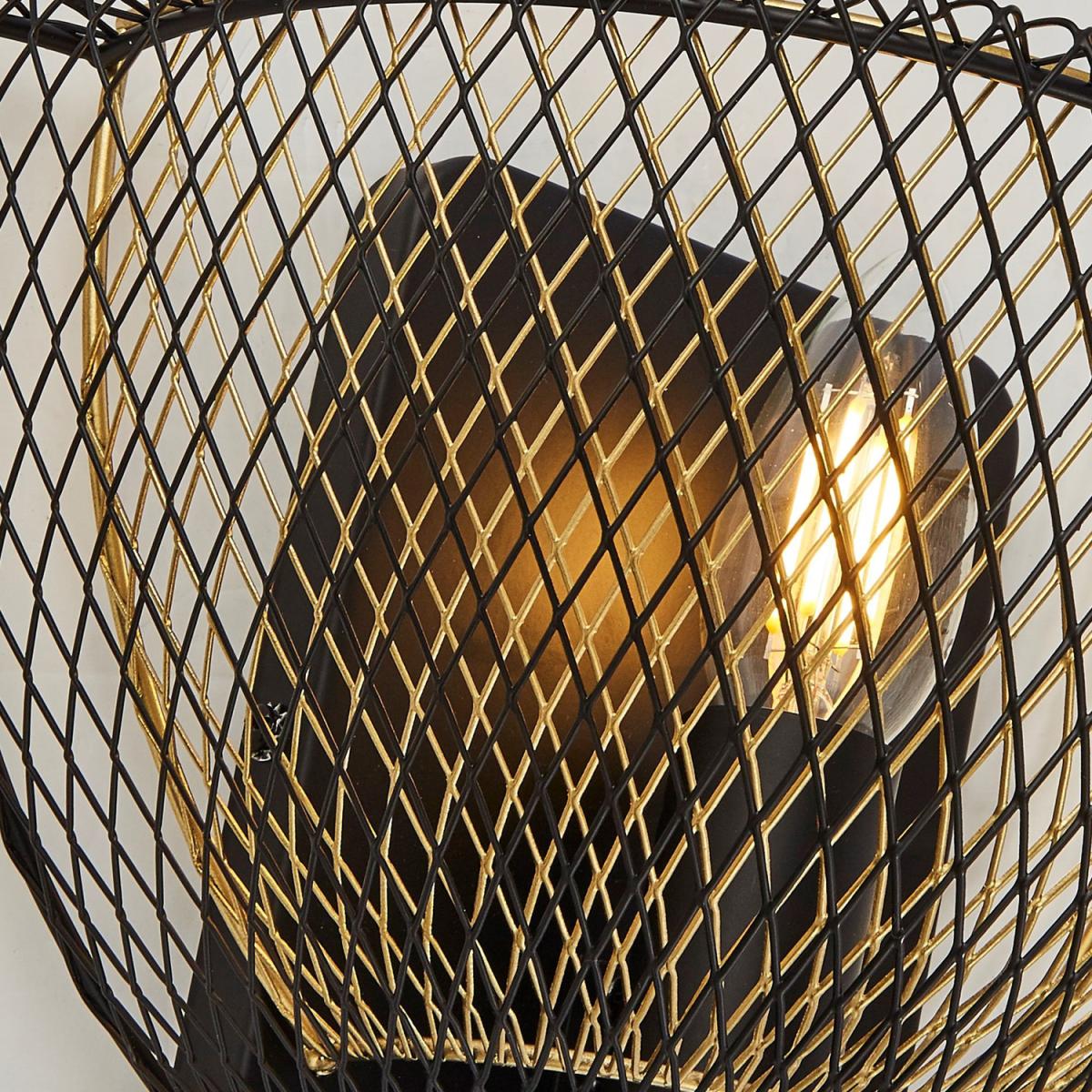 Hanebt Matt Black and Gold Wall Light - Black – image 2