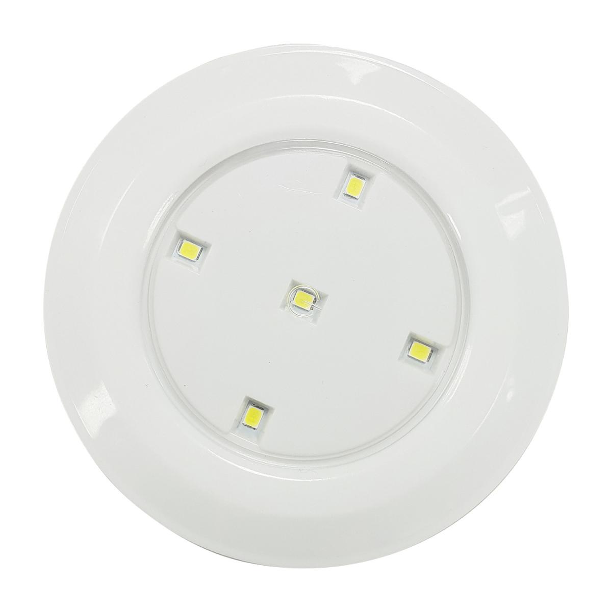 LED Cool White Round Light - 2 Pack - White – image 2