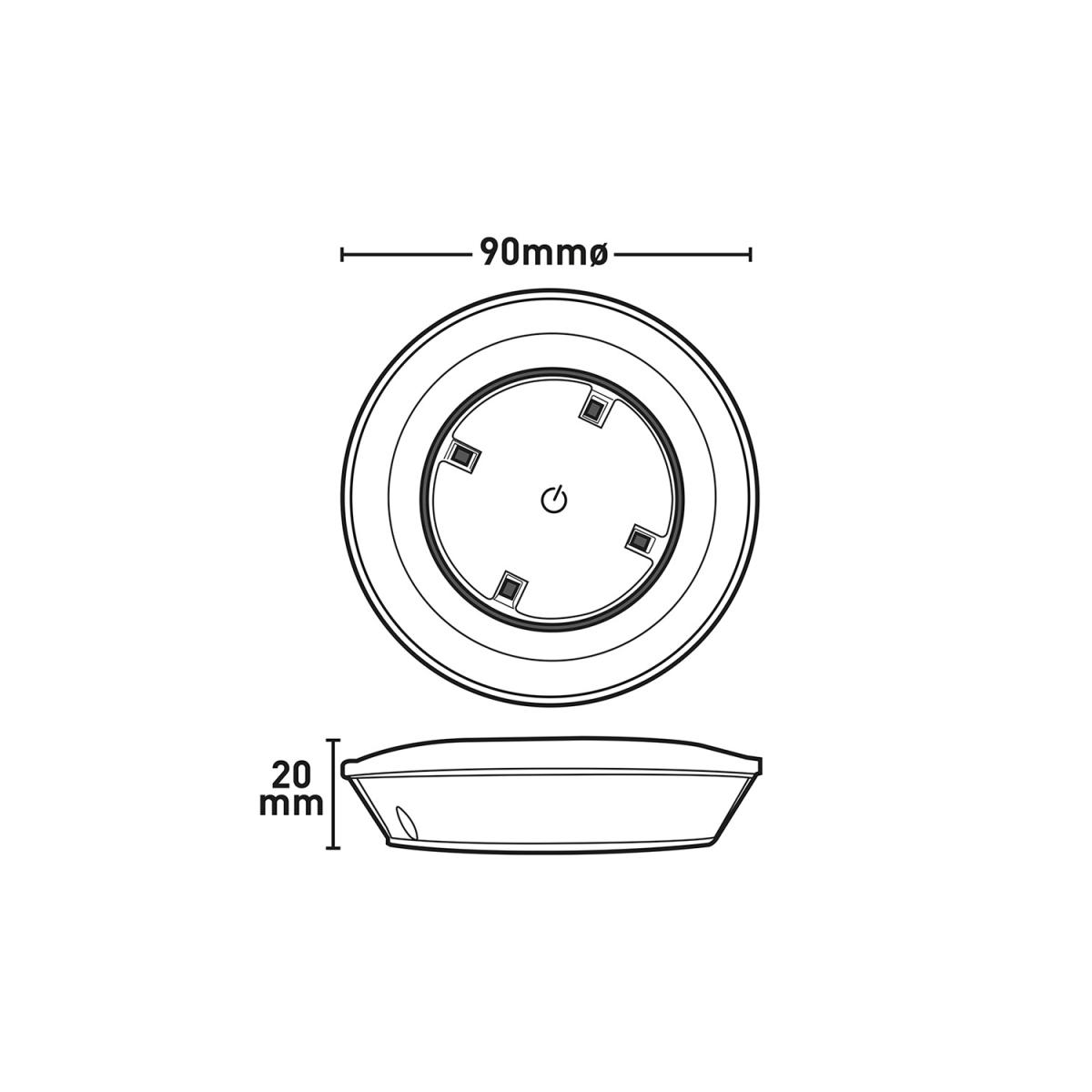LED Cool White Round Light - 2 Pack - White – image 5