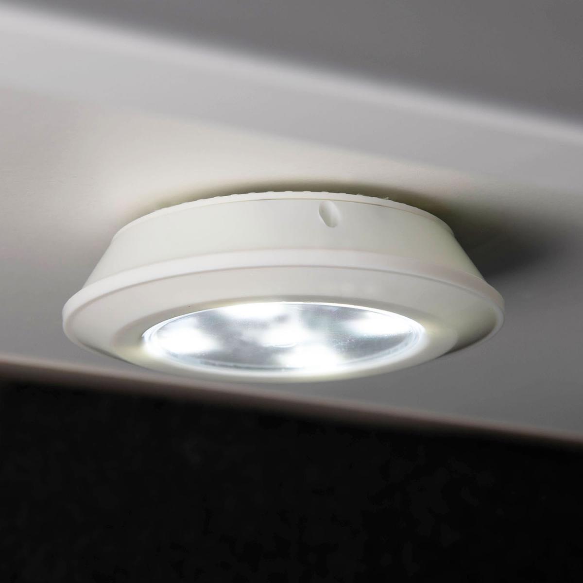 LED Cool White Round Light - 2 Pack - White – image 1