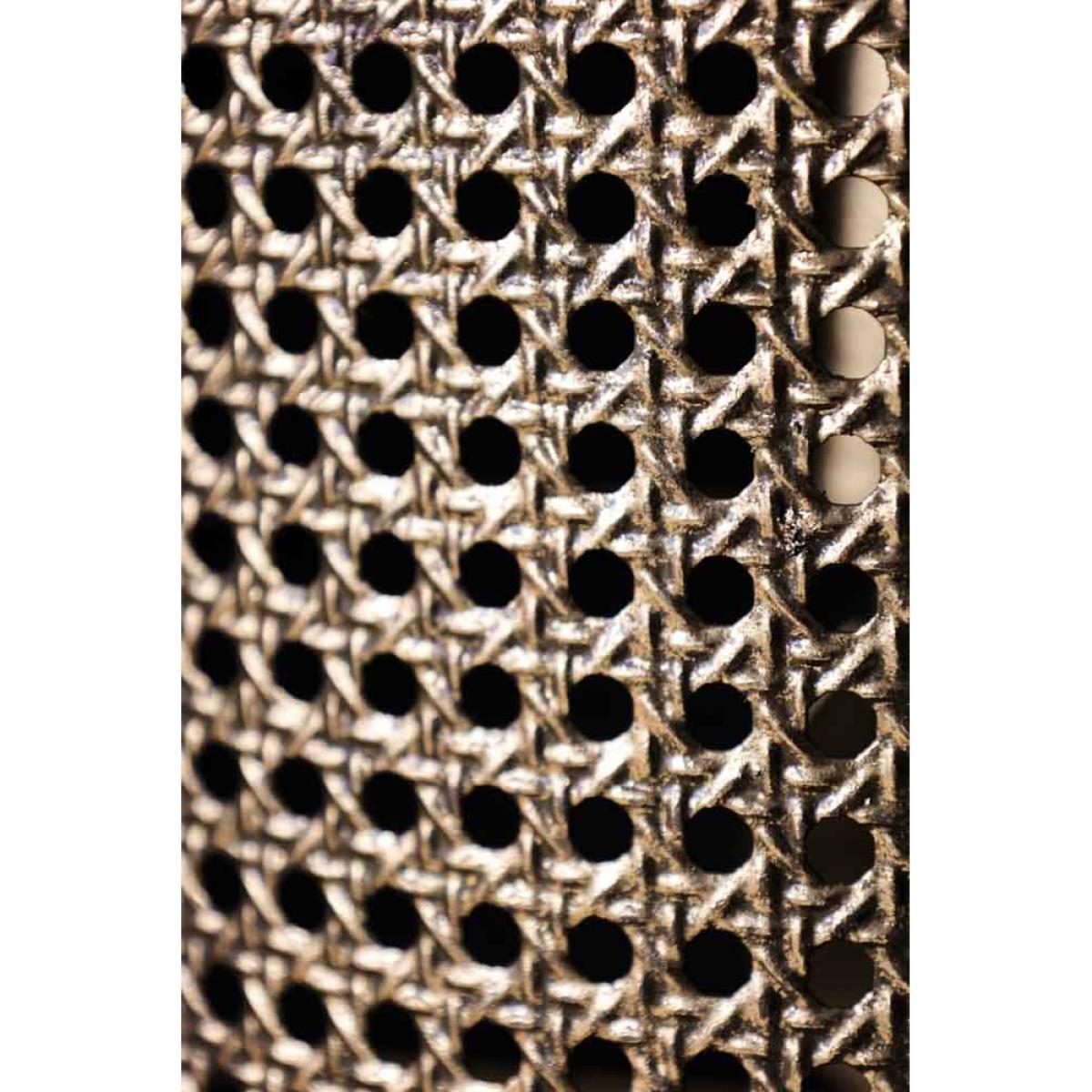Gold Metal Wicker Effect Plug In Wall Light – image 3