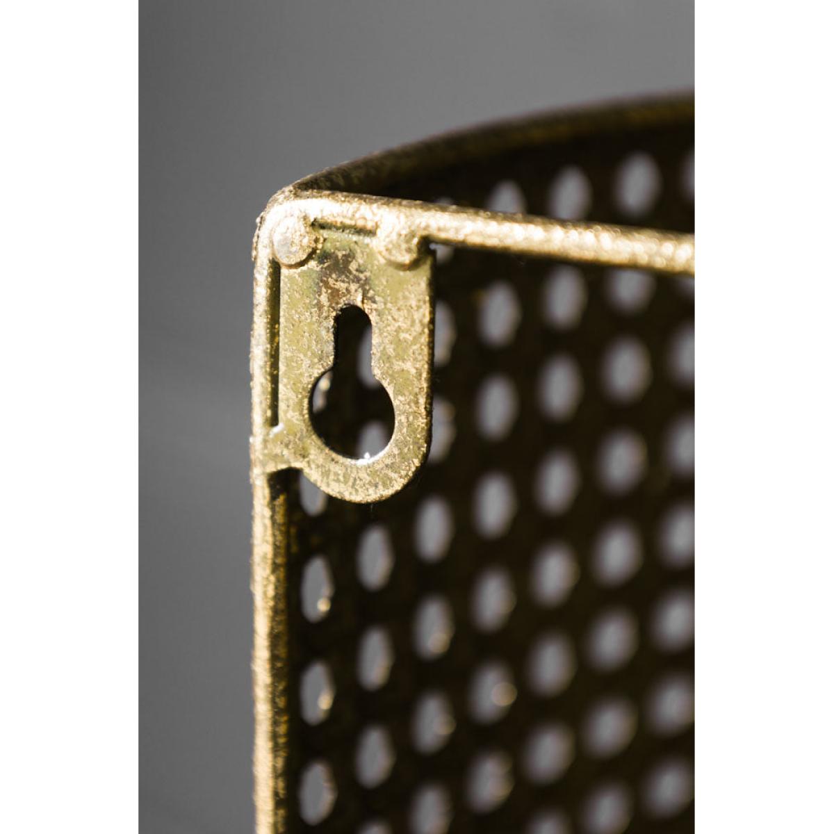 Gold Metal Wicker Effect Plug In Wall Light – image 5