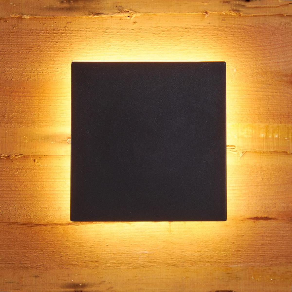 Eclipse Effect LED Wall Light - Black / Square – image 1