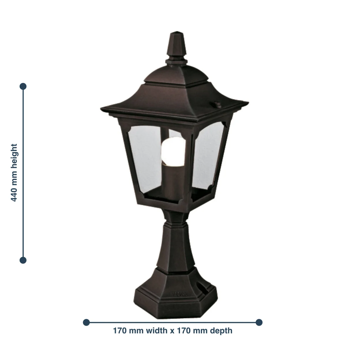 Chapel Pedestal Light Black - Black – image 4