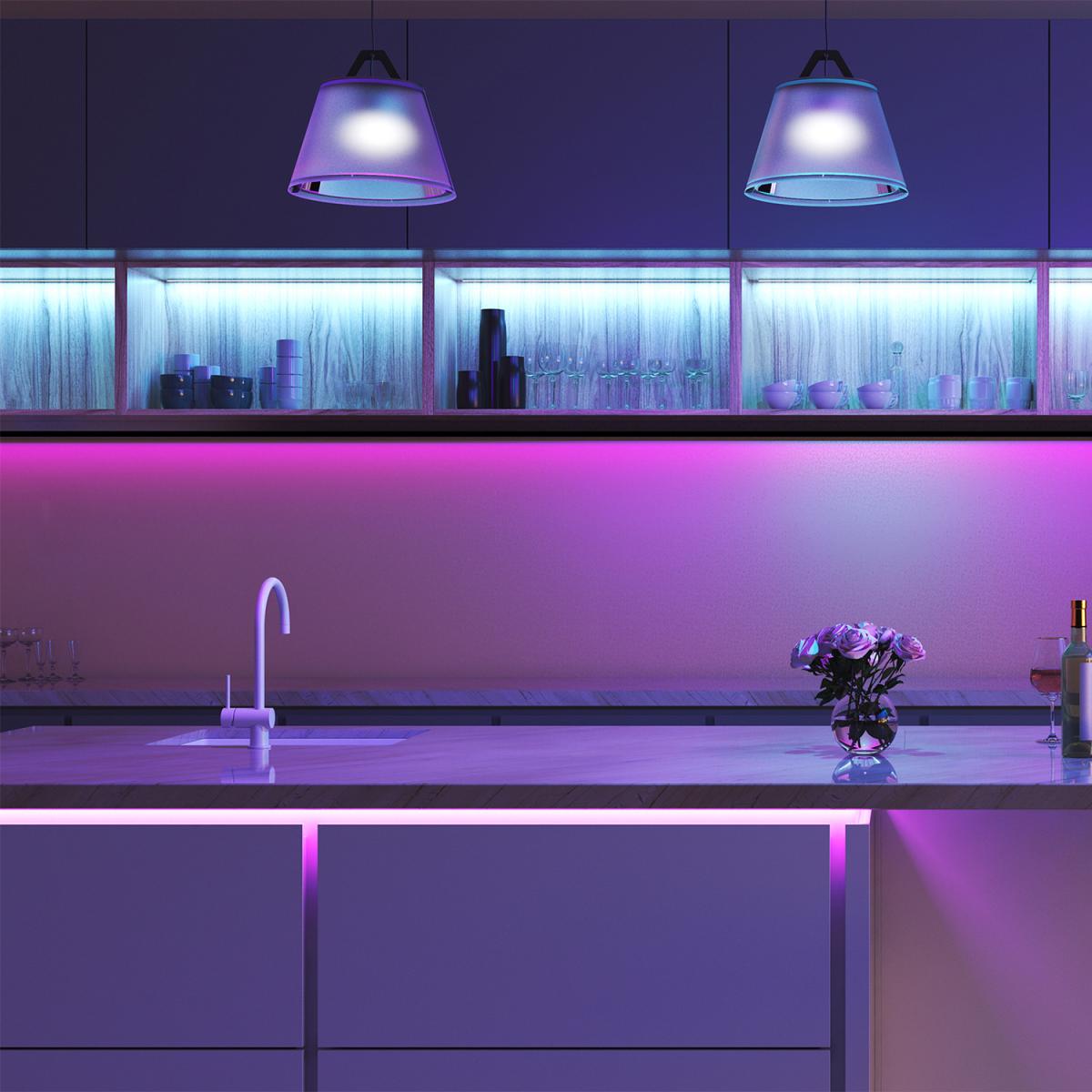 LED RGB 1M Battery Operated Strip Light - White – image 3