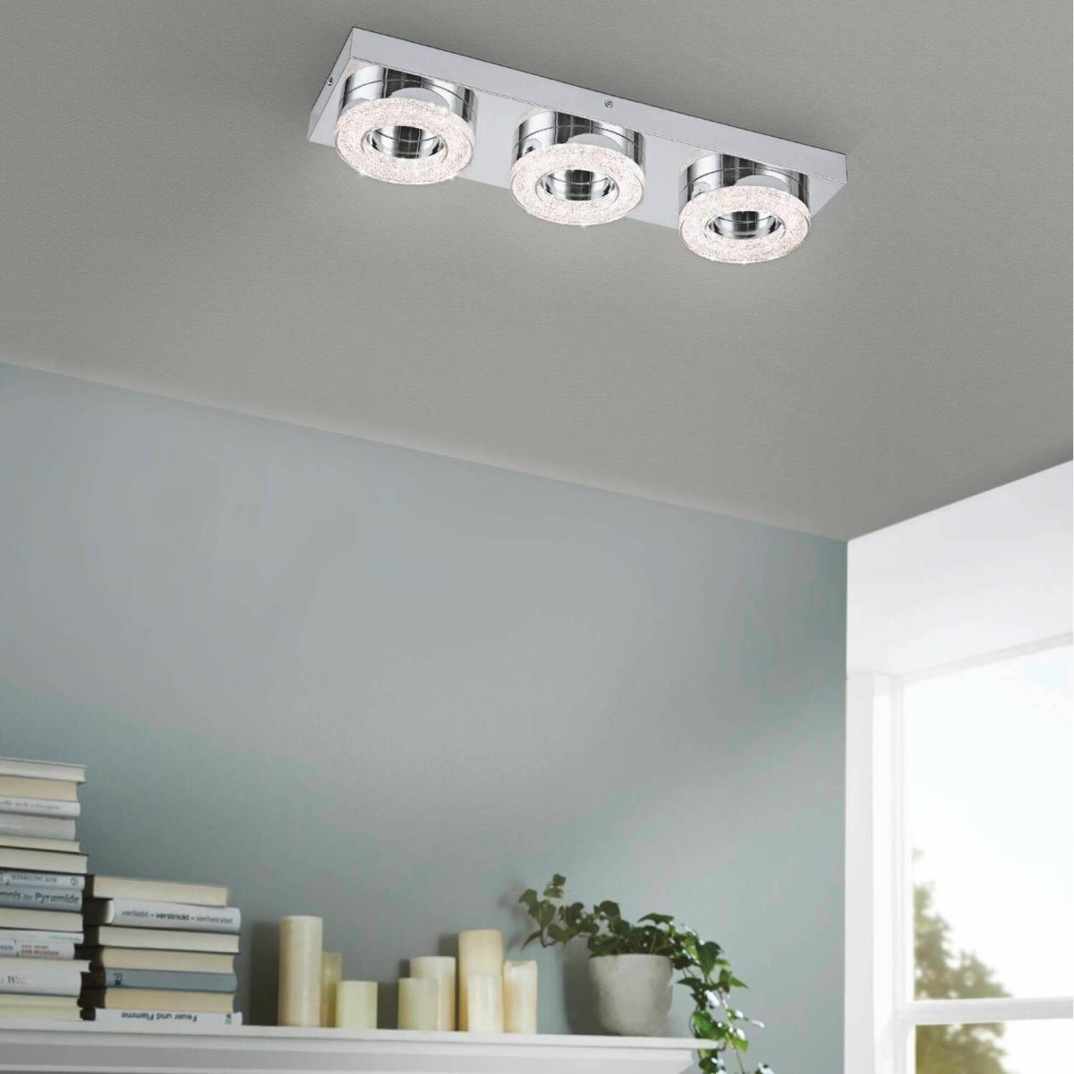 EGLO Fradelo LED WallCeiling 3 Light Circle - Grey – image 2