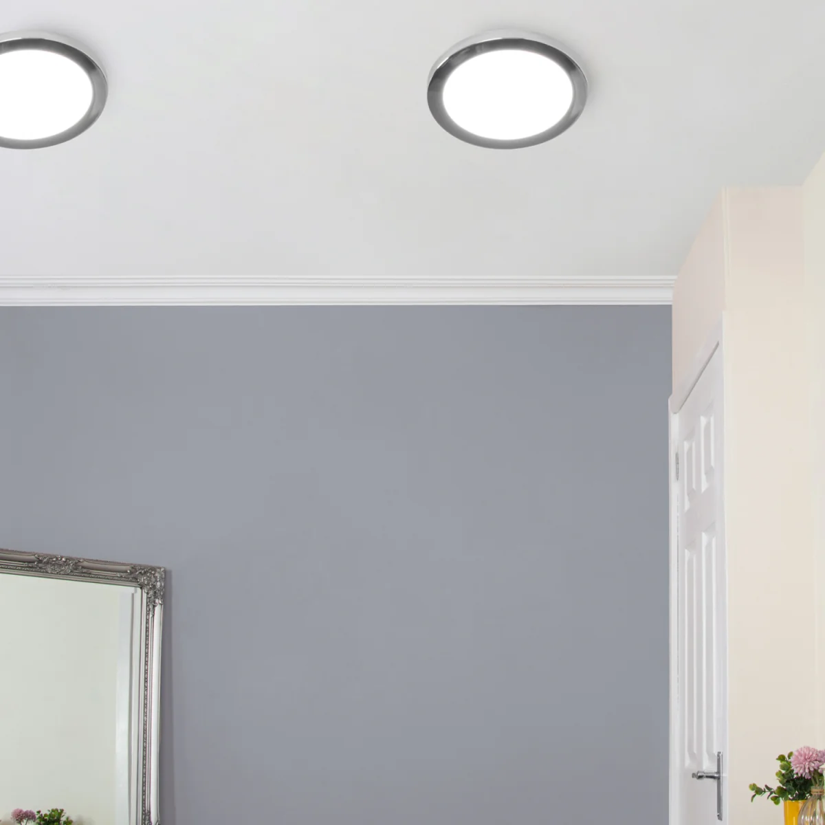 Darly LED 18 Watt Flush Ceiling or Wall Light - Chrome – image 5