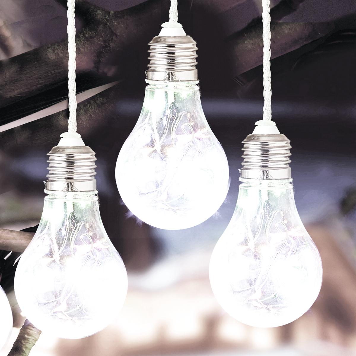 Set Of 3 Battery Operated Bulbs with Pinwire Lights – image 2